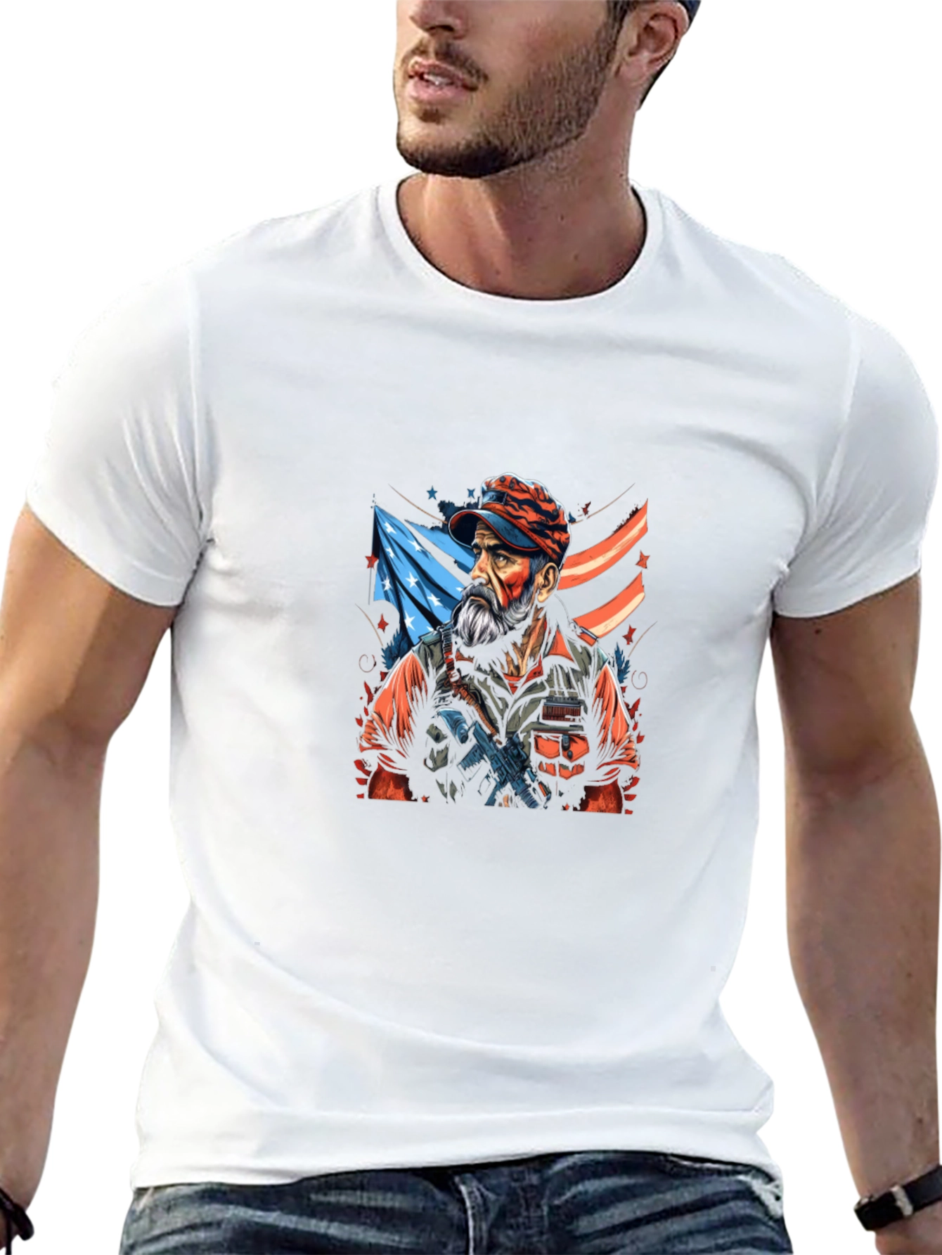 Patriotic Warrior Graphic Tee