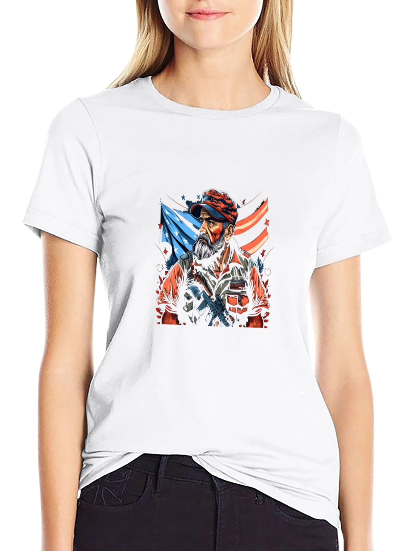 Patriotic Warrior Graphic Tee