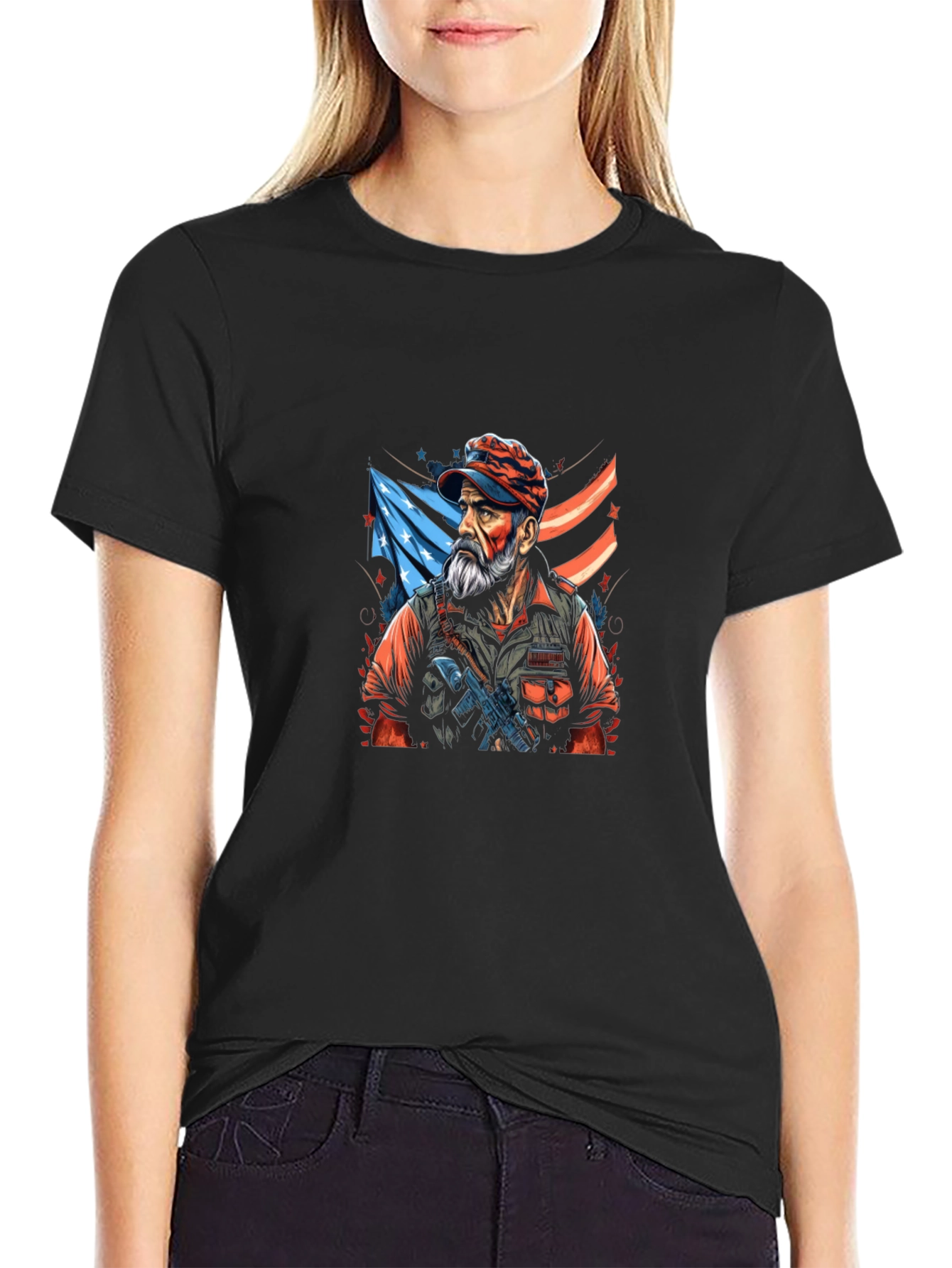 Patriotic Warrior Graphic Tee