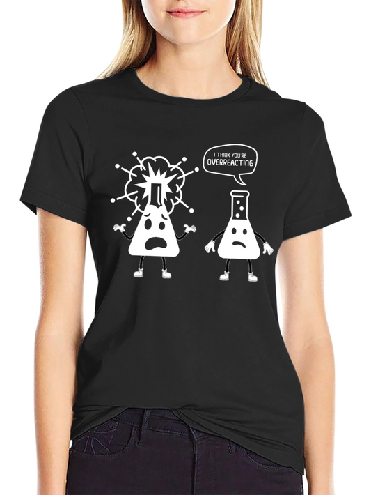 Funny Science T-Shirt - Overreacting Flasks