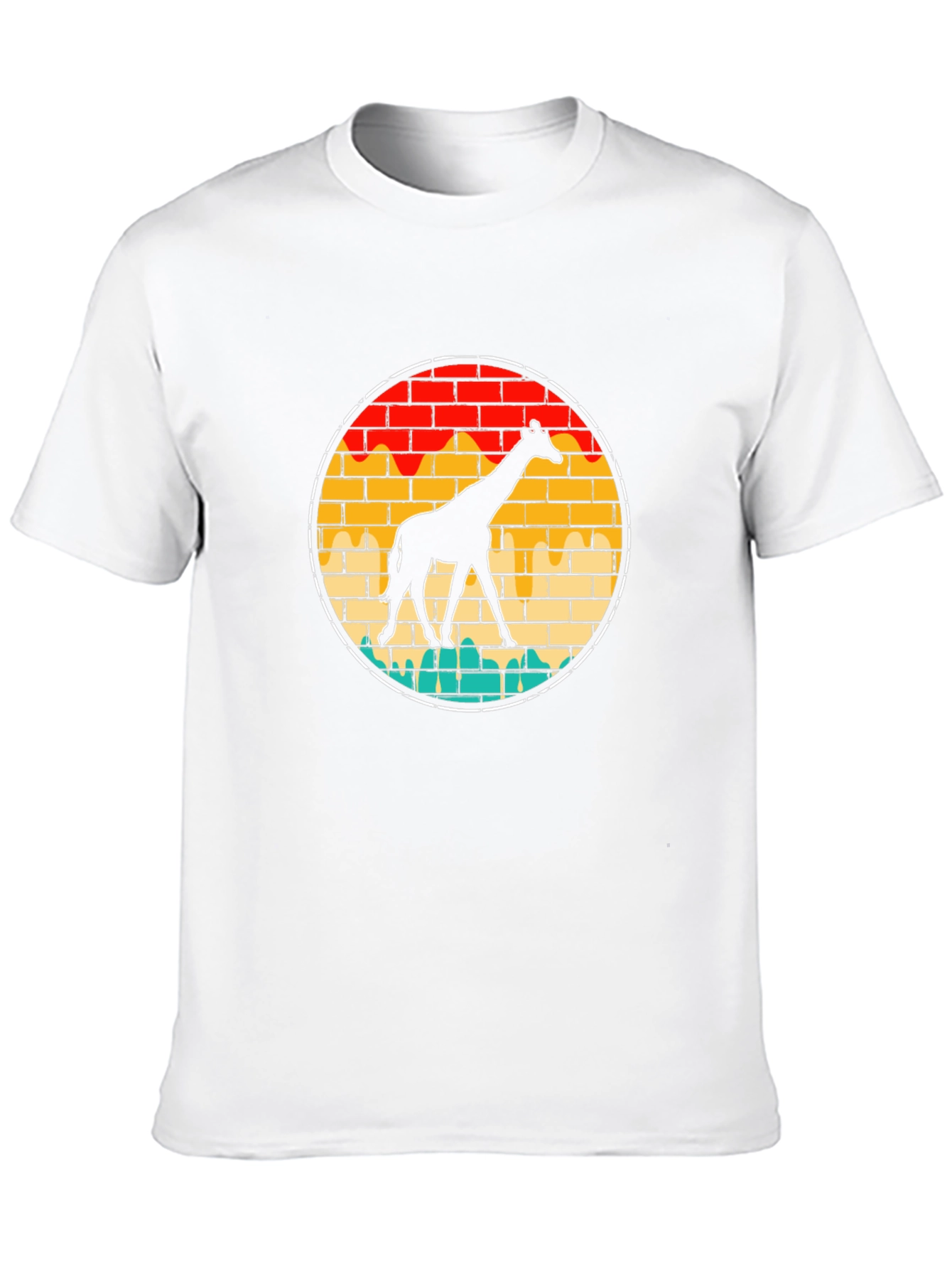 Giraffe Brick Wall Graphic Tee