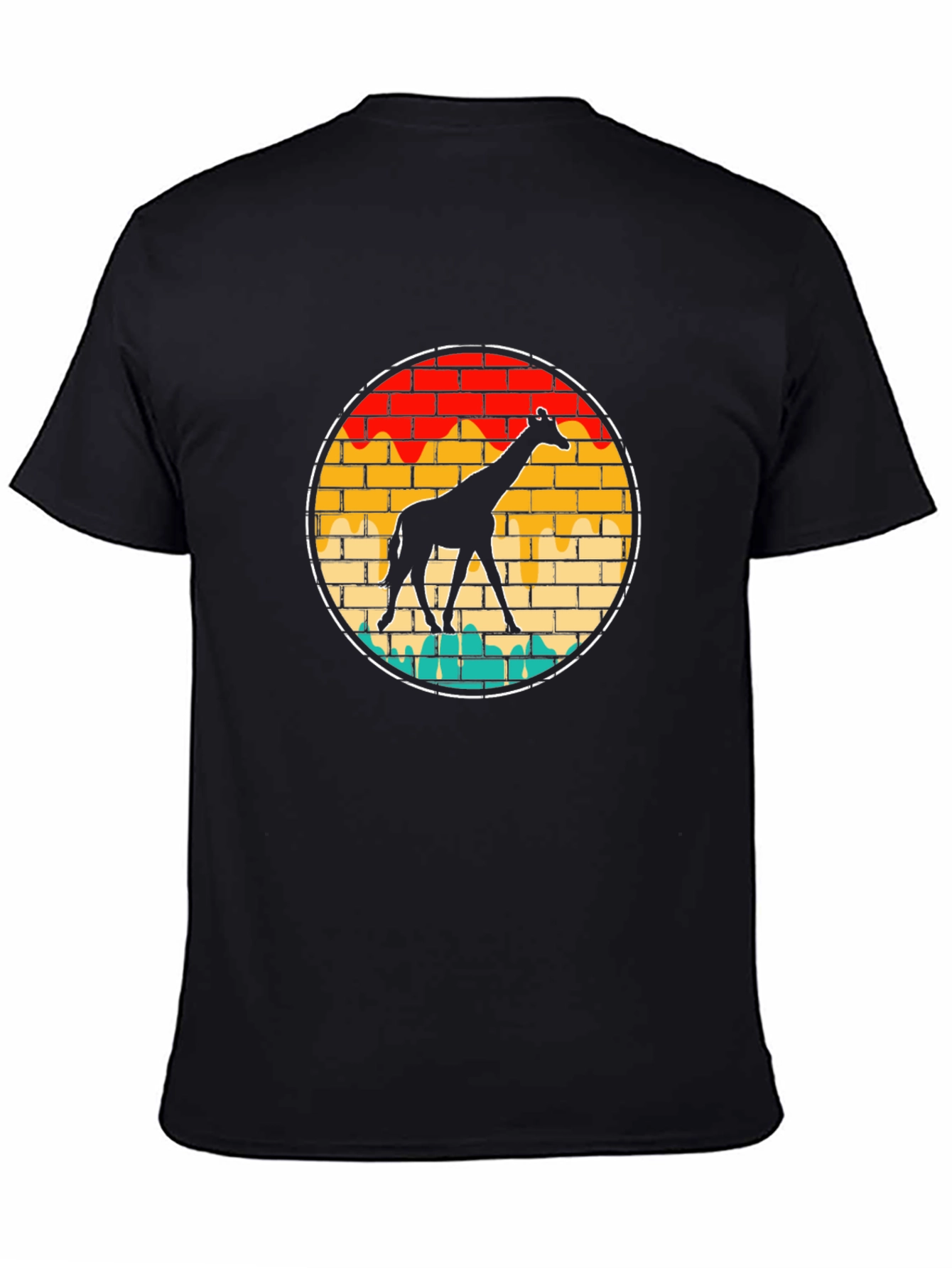 Giraffe Brick Wall Graphic Tee