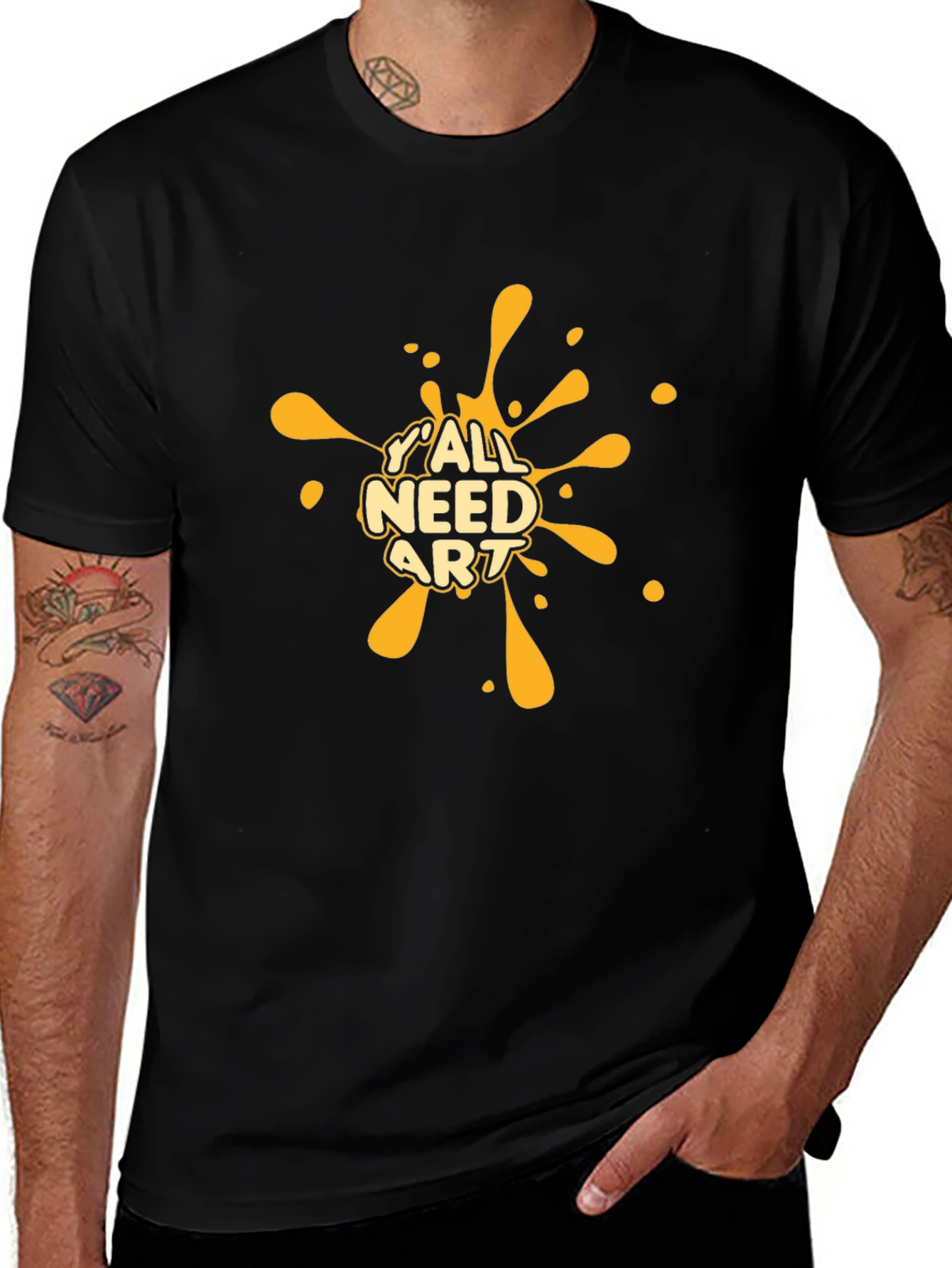 Yall Need Art Black T-Shirt - Graphic Tee
