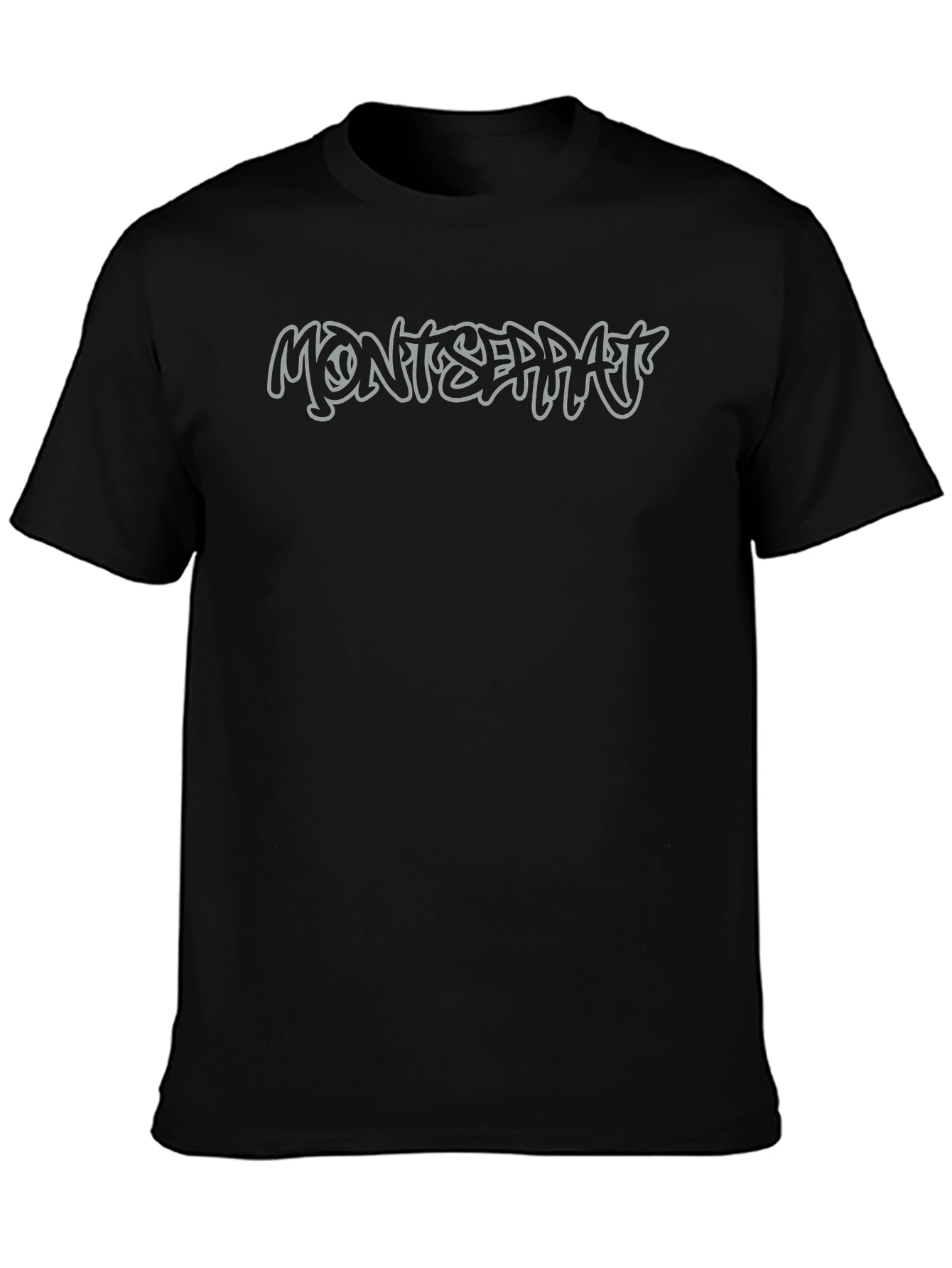 Montserrat Graphic Print Black T-Shirt