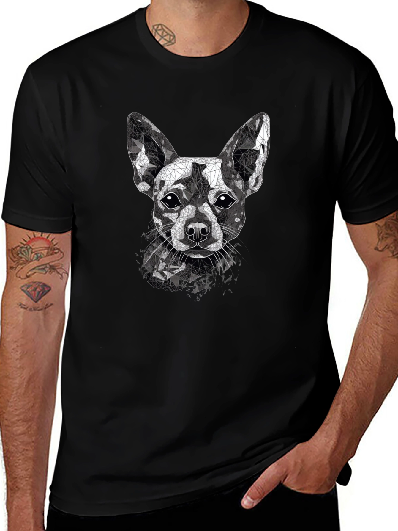 Geometric Chihuahua Graphic Tee