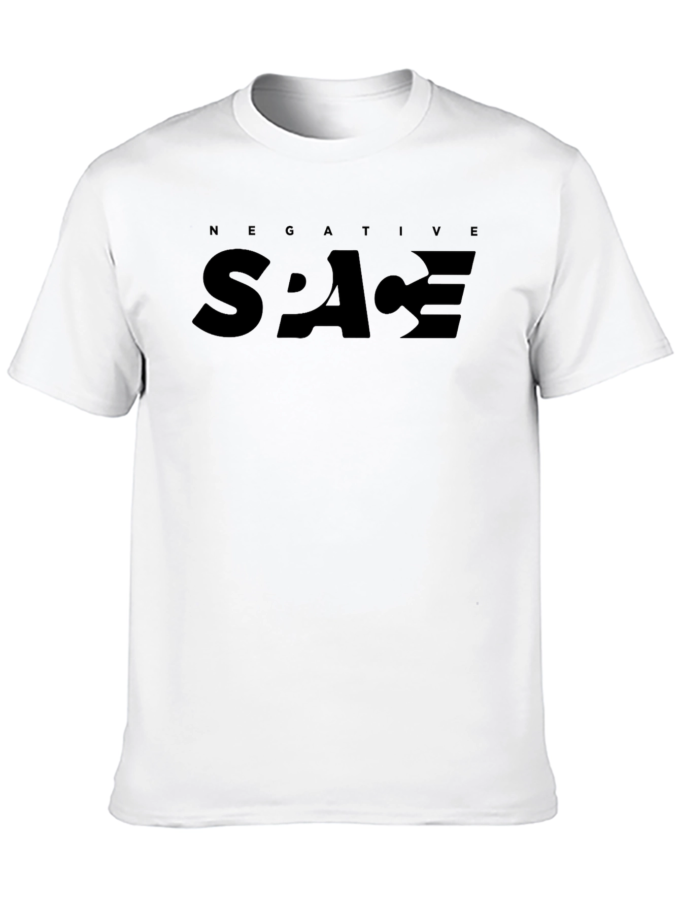 Negative Space Graphic T-Shirt - Modern Edgy Design