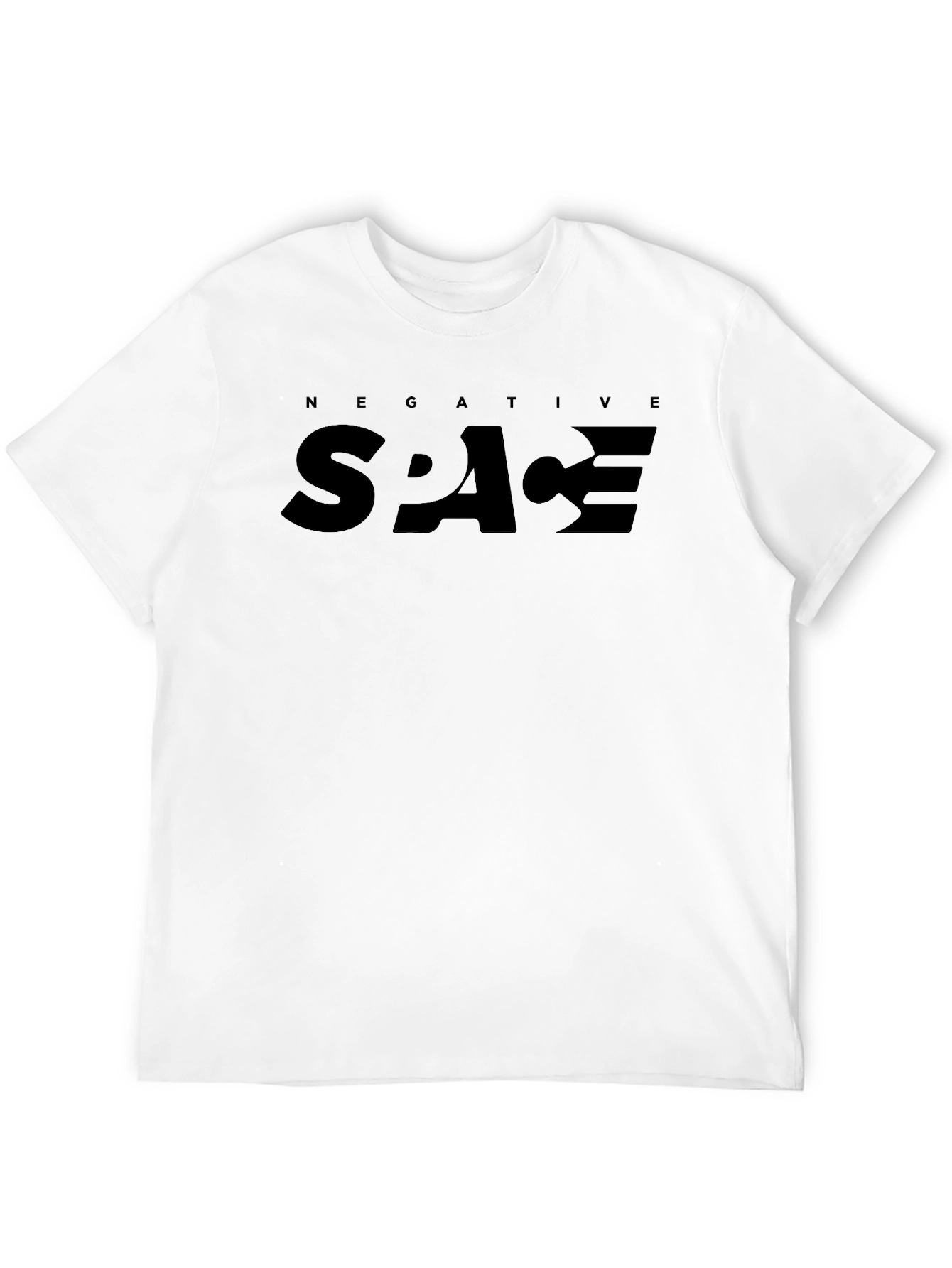 Negative Space Graphic T-Shirt - Modern Edgy Design