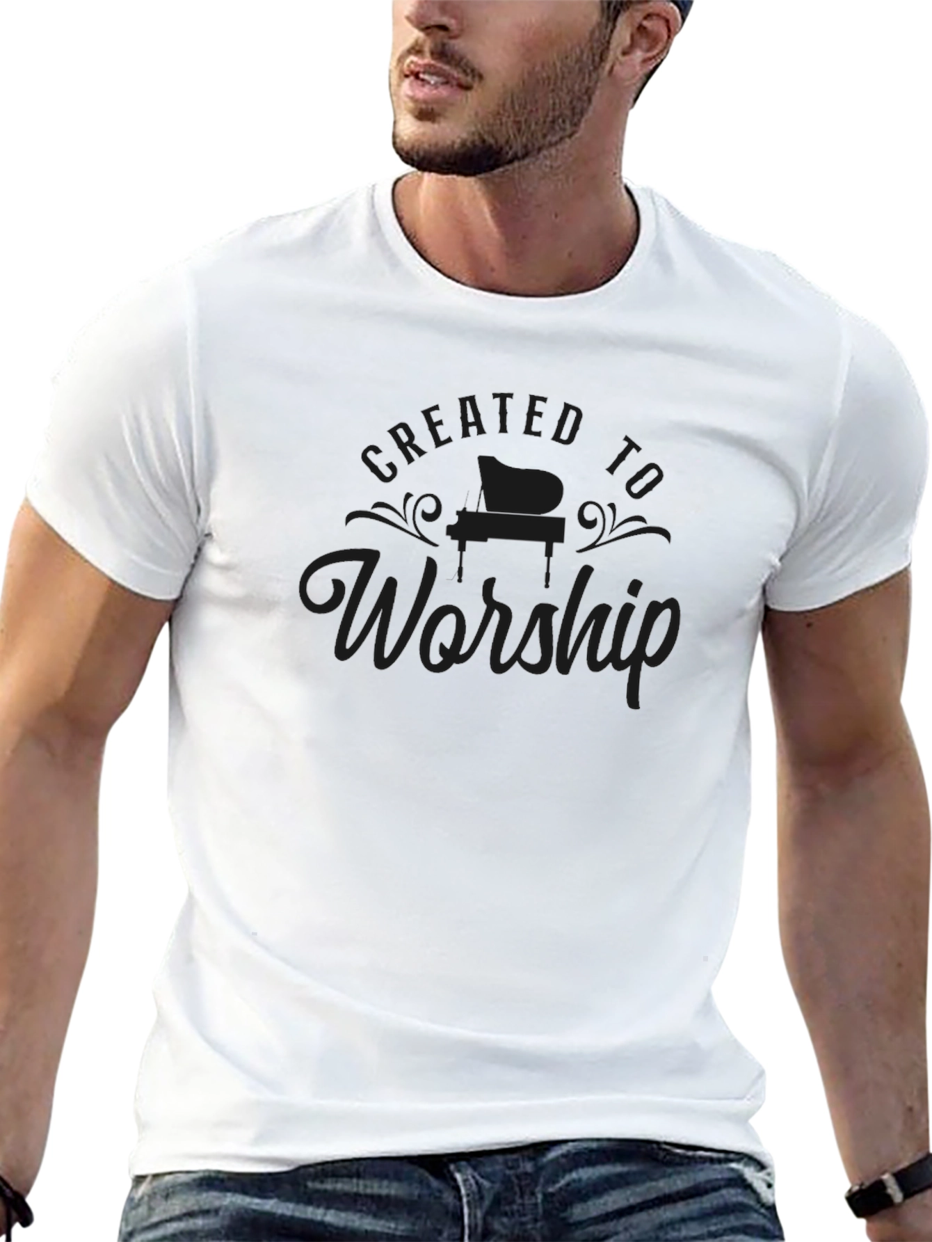 Created to Worship Black Graphic Tee