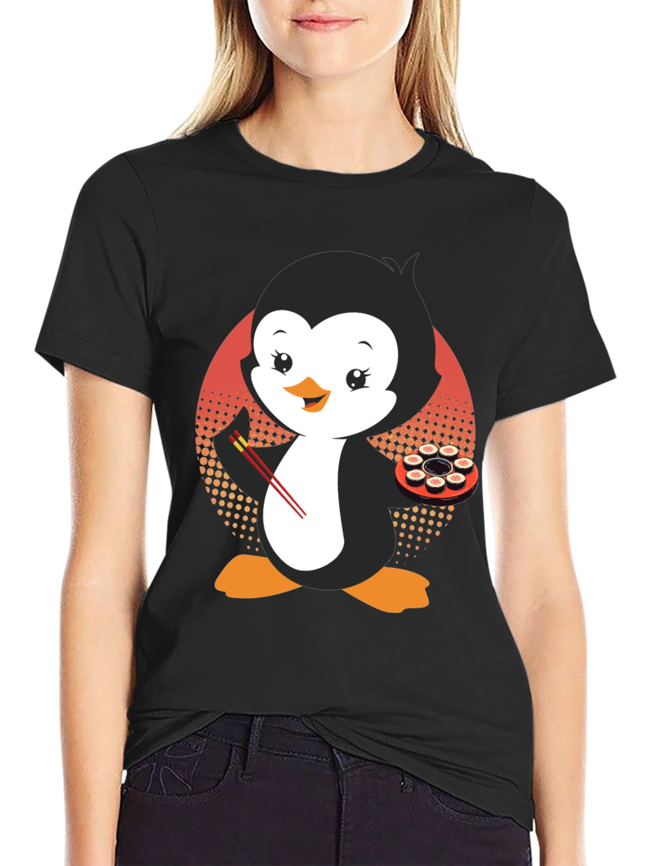 Penguin Sushi Lover T-Shirt - Cute & Stylish!