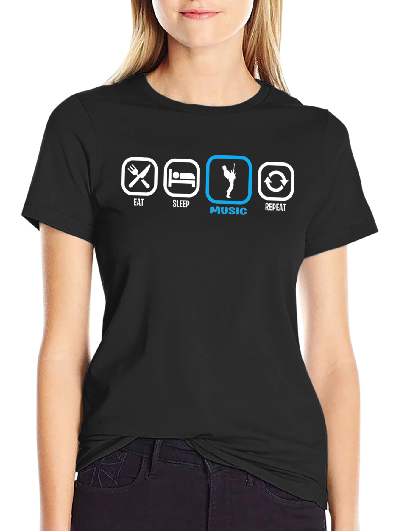 Eat Sleep Music Repeat T-Shirt - Musicians Life