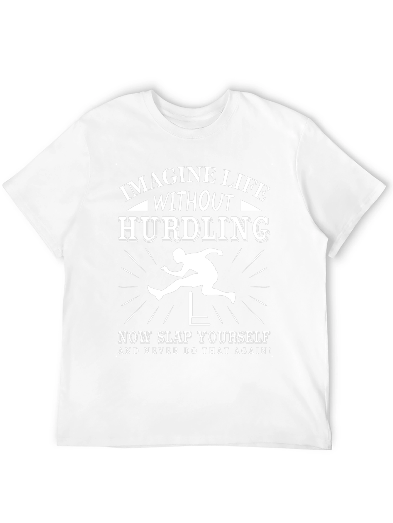 Imagine Life Without Hurdling Black Graphic Tee