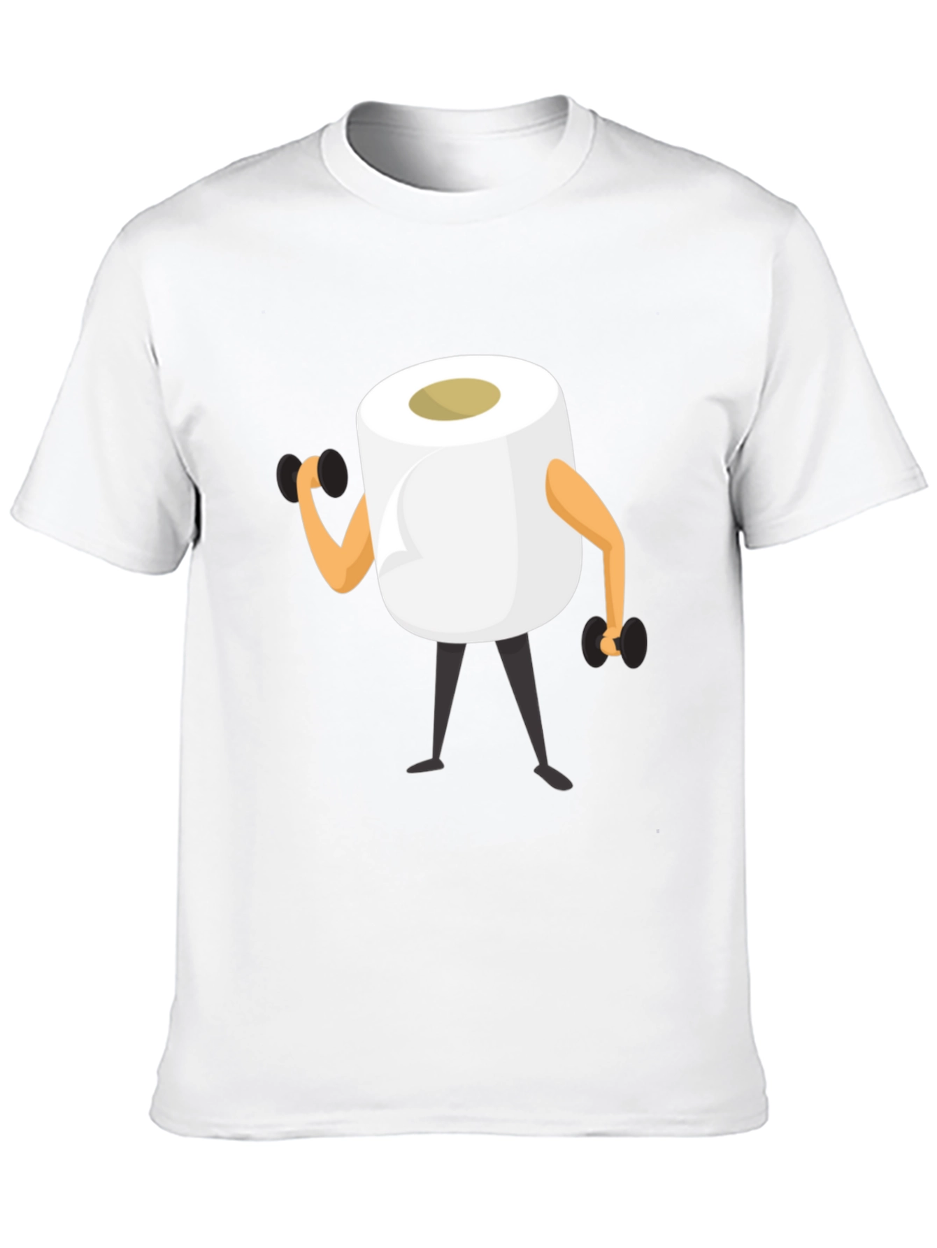 Funny Toilet Paper Roll Workout Graphic T-Shirt