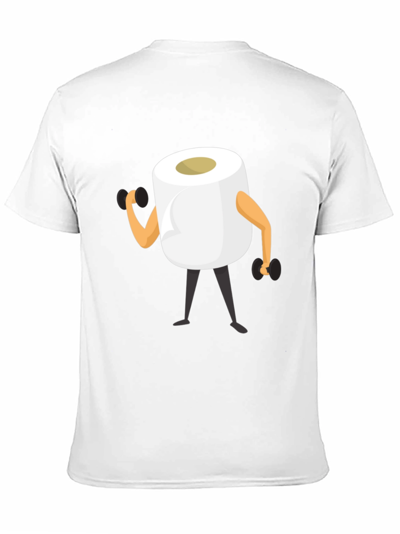 Funny Toilet Paper Roll Workout Graphic T-Shirt