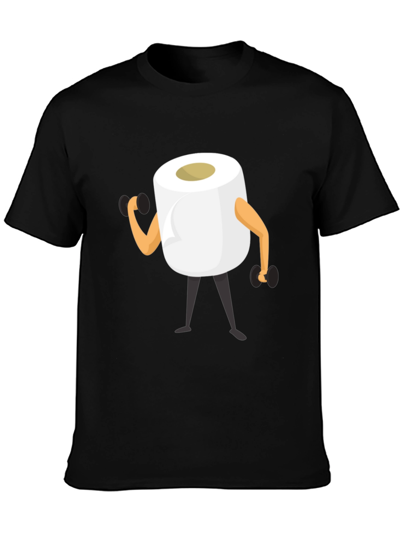 Funny Toilet Paper Roll Workout Graphic T-Shirt