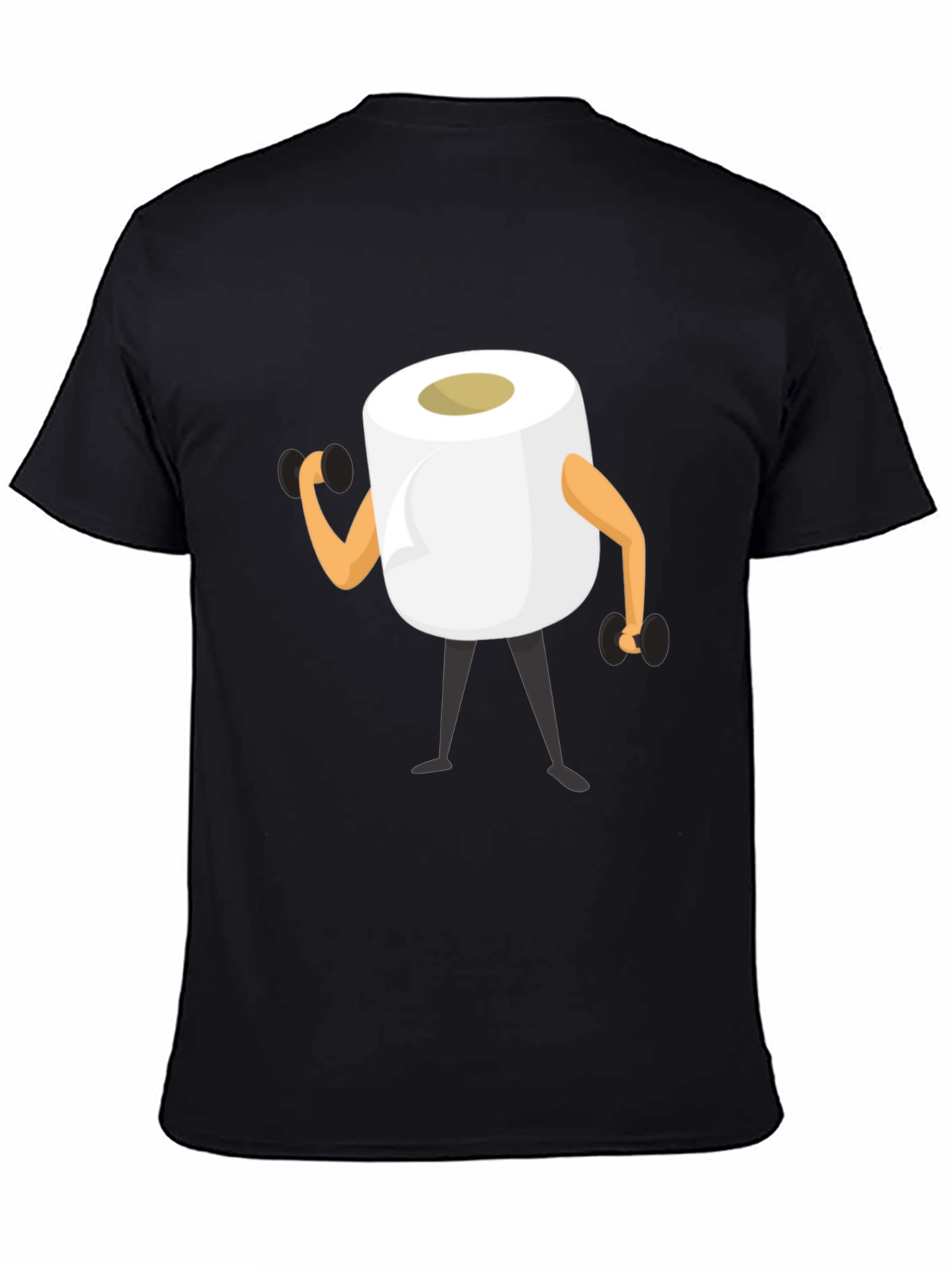 Funny Toilet Paper Roll Workout Graphic T-Shirt