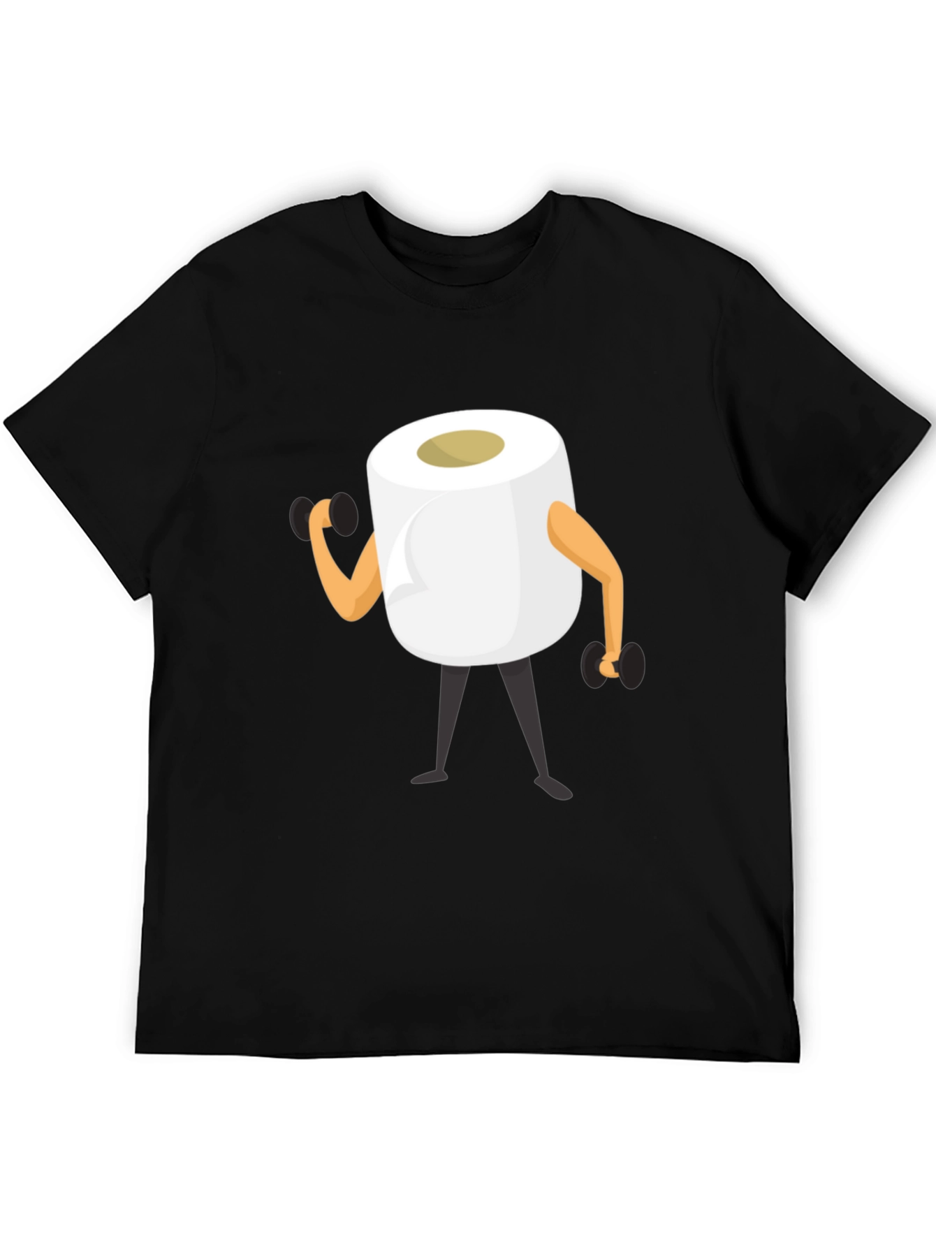 Funny Toilet Paper Roll Workout Graphic T-Shirt