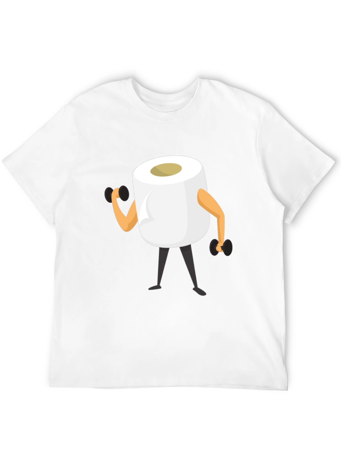 Funny Toilet Paper Roll Workout Graphic T-Shirt