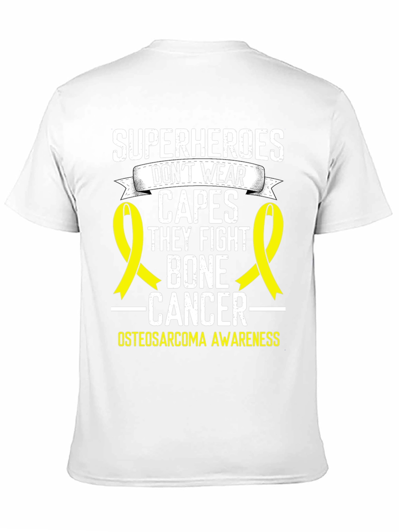 Bone Cancer Awareness T-Shirt Superheroes Dont Wear Capes