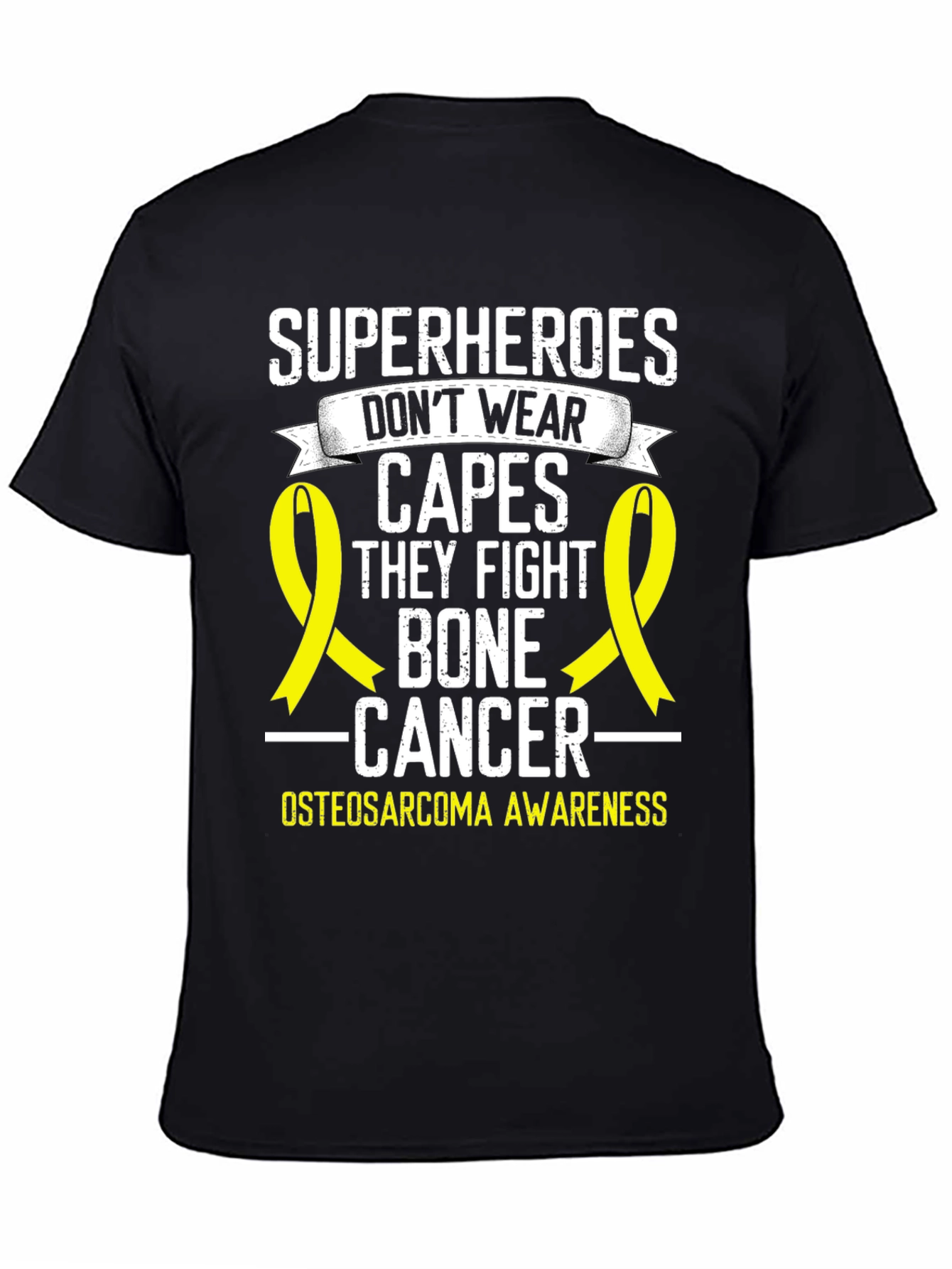 Bone Cancer Awareness T-Shirt Superheroes Dont Wear Capes