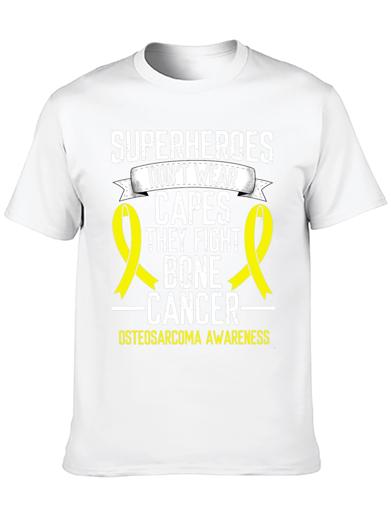 Bone Cancer Awareness T-Shirt Superheroes Dont Wear Capes
