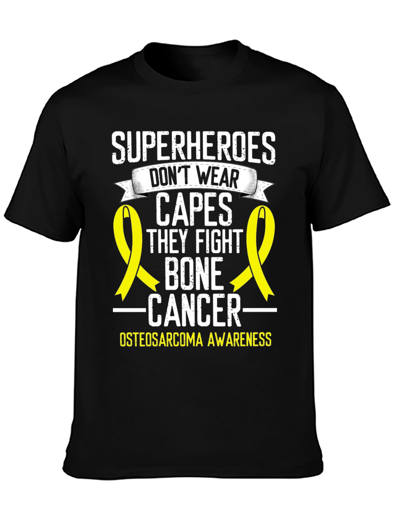 Bone Cancer Awareness T-Shirt Superheroes Dont Wear Capes