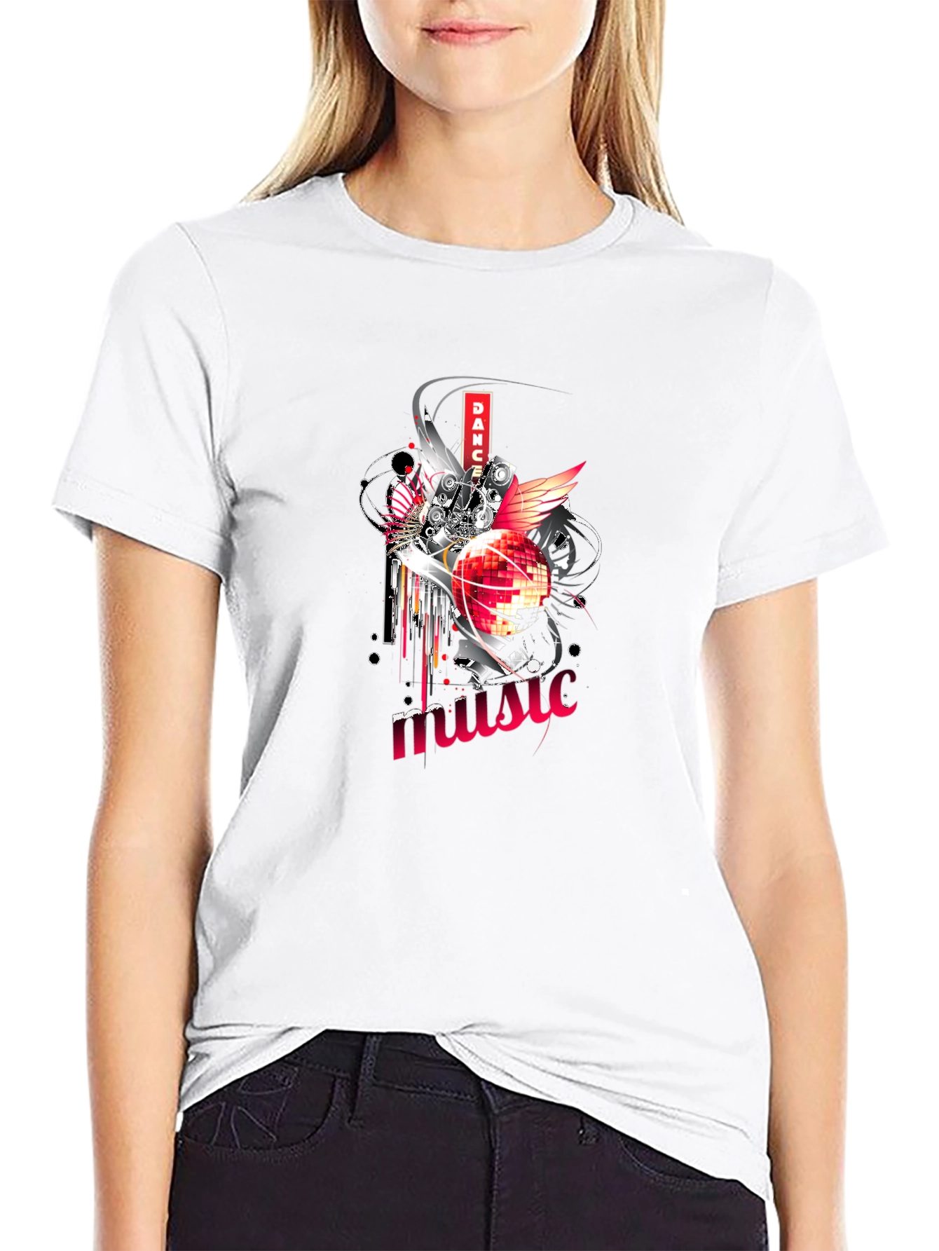 Dance Music Graphic Tee - Unique Design