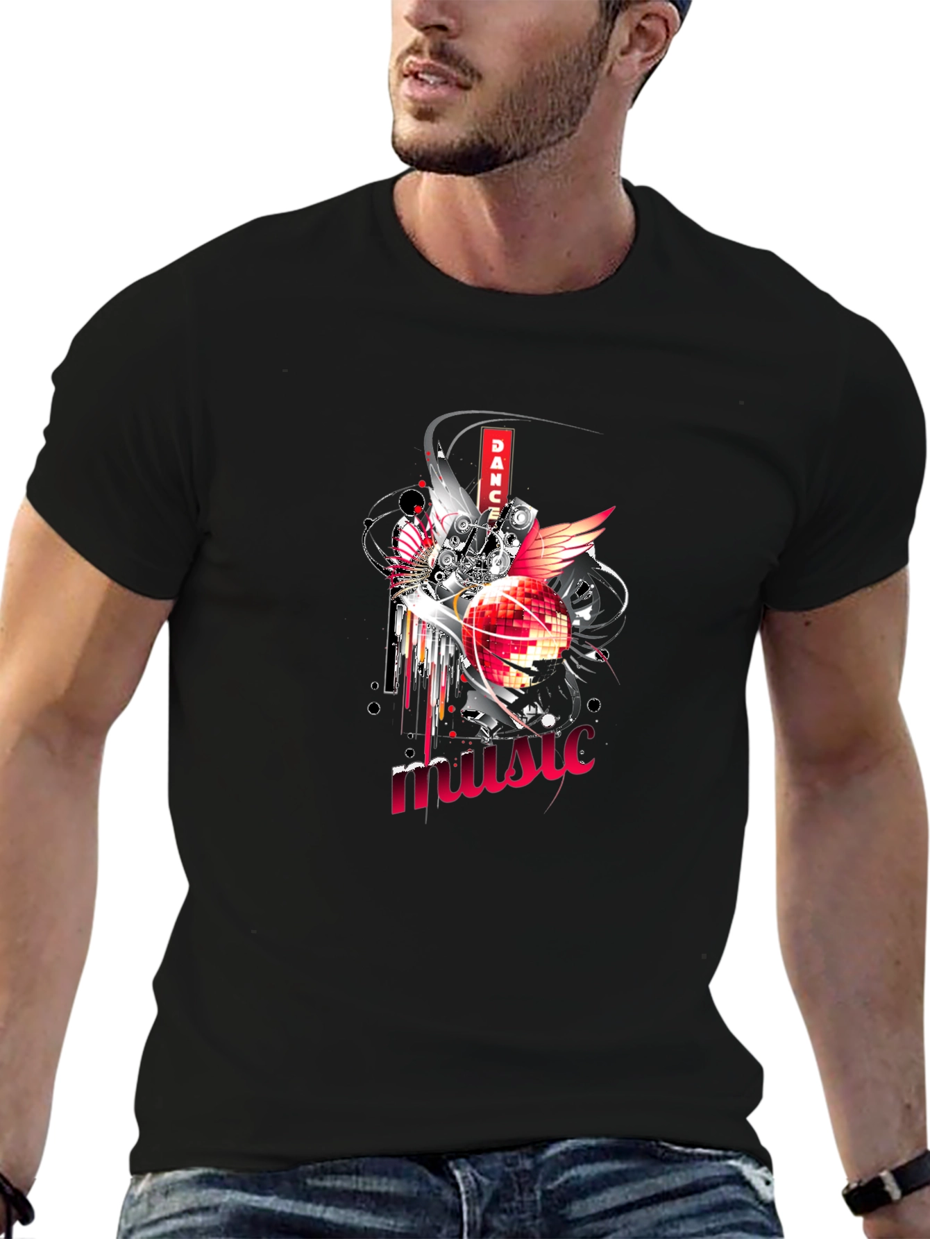 Dance Music Graphic Tee - Unique Design