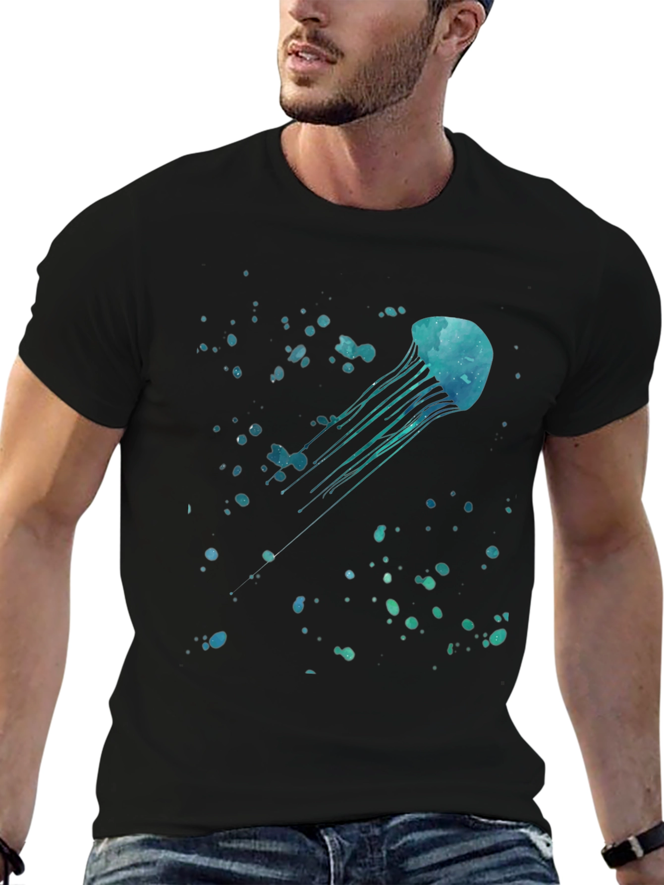 Jellyfish Graphic Black T-Shirt