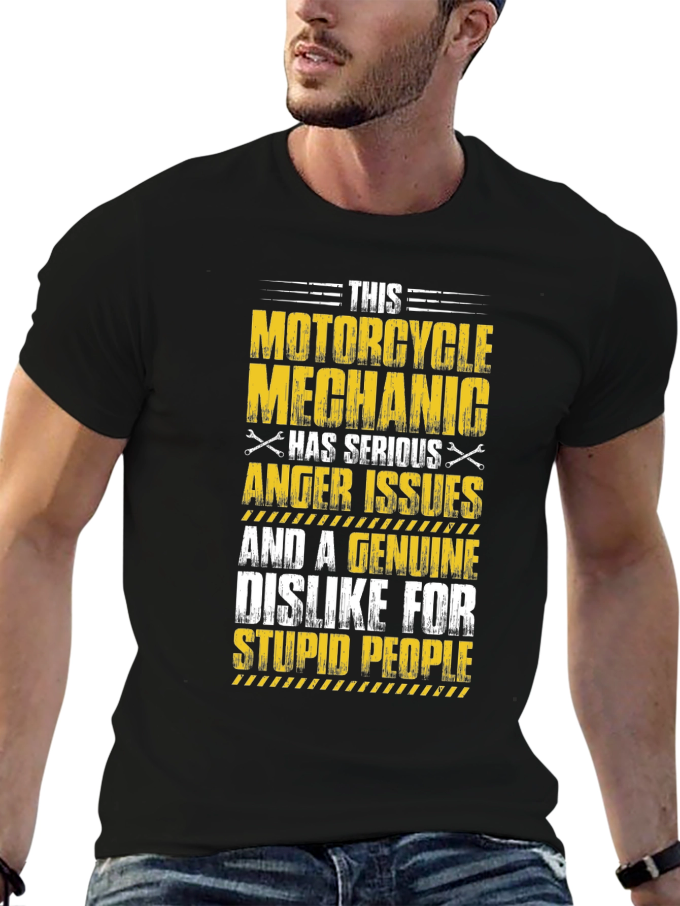 Motorcycle Mechanic T-Shirt Serious Anger Issues Design