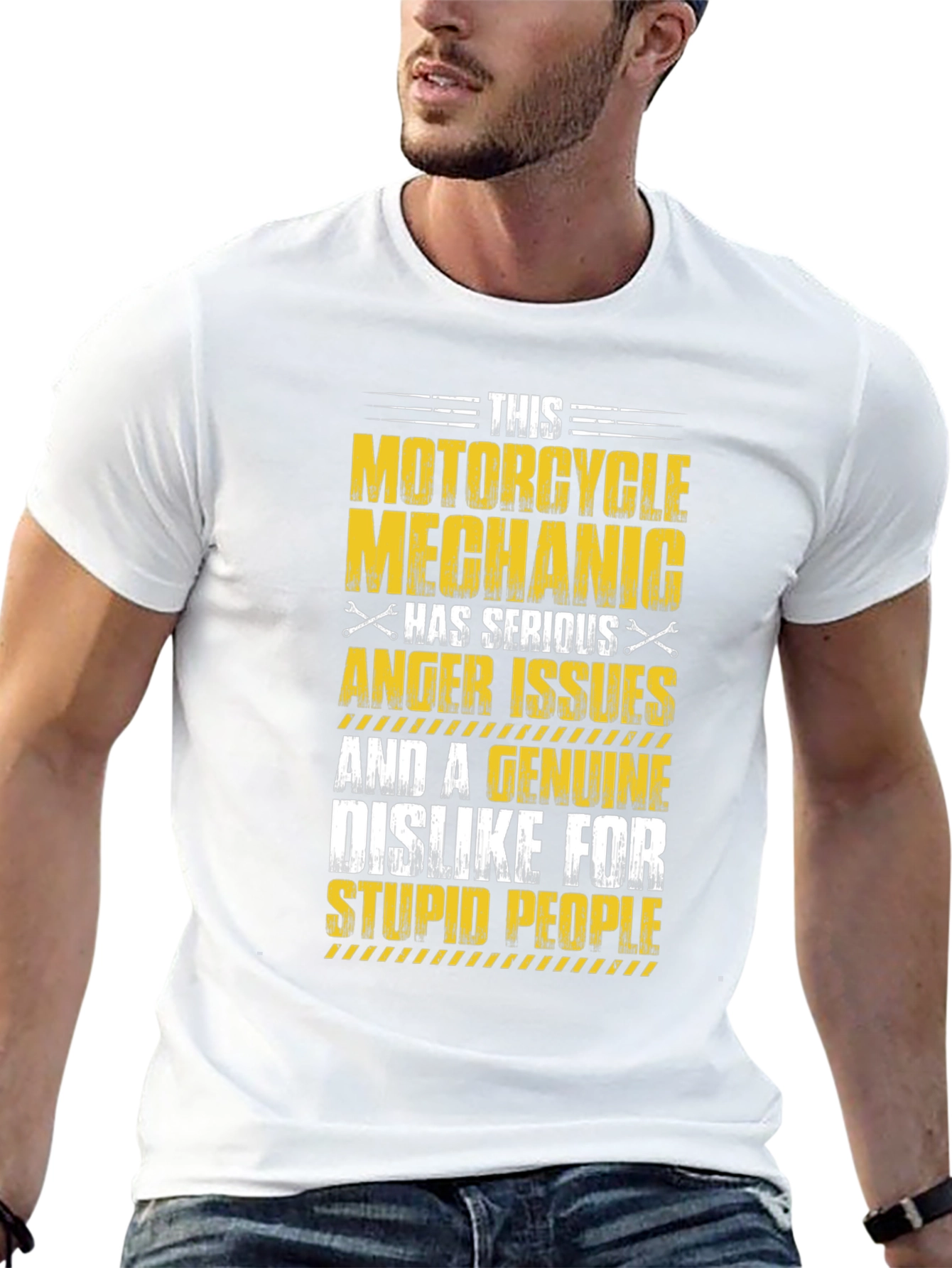 Motorcycle Mechanic T-Shirt Serious Anger Issues Design