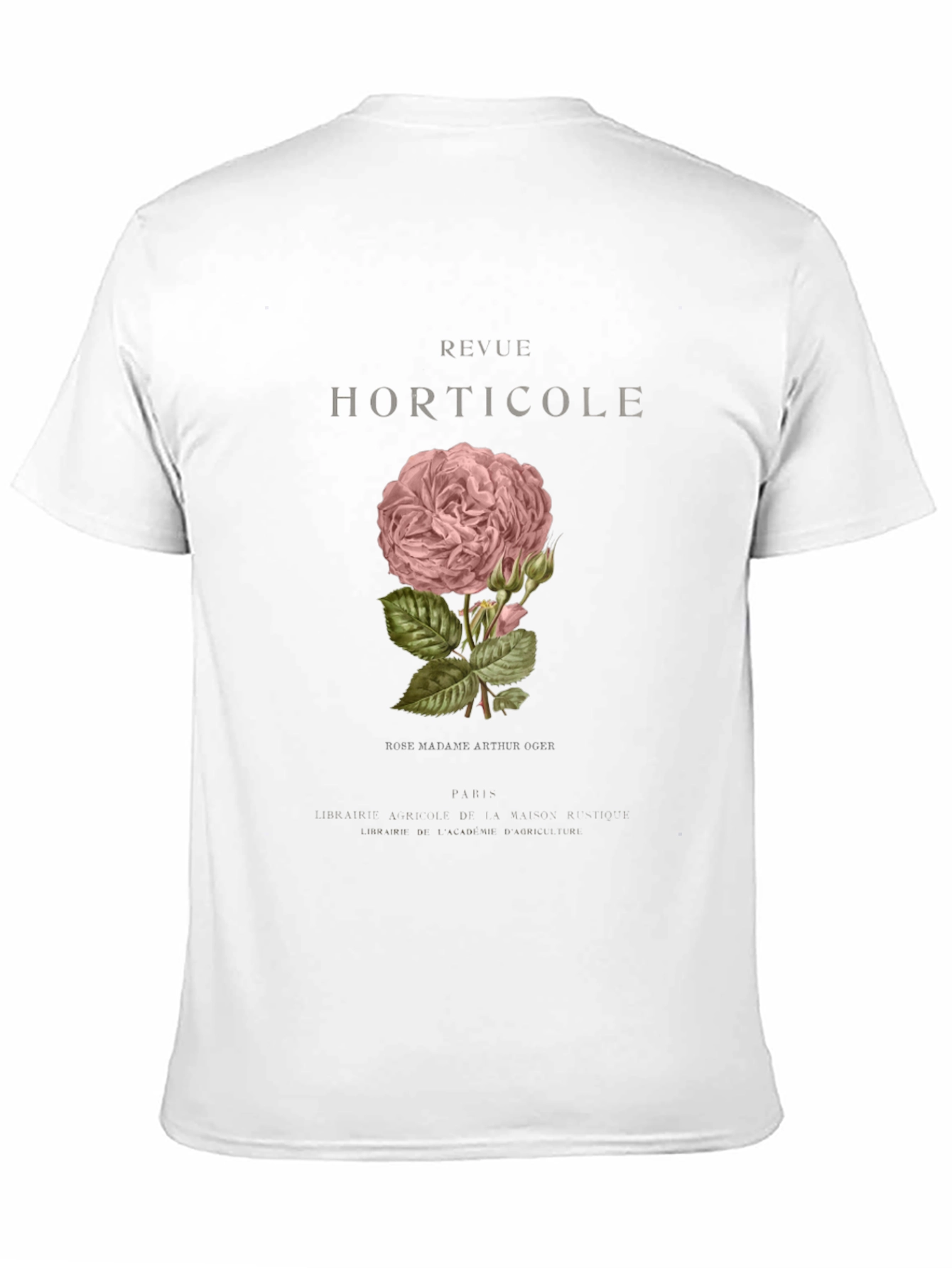 Botanical Rose Graphic Black T-Shirt