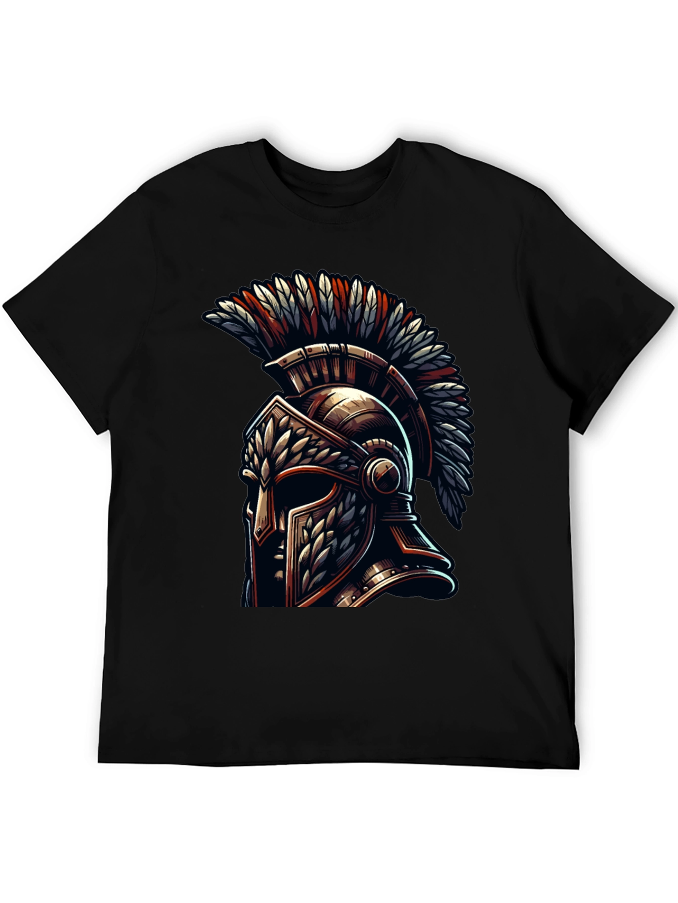 Spartan Warrior Helmet Graphic T-Shirt
