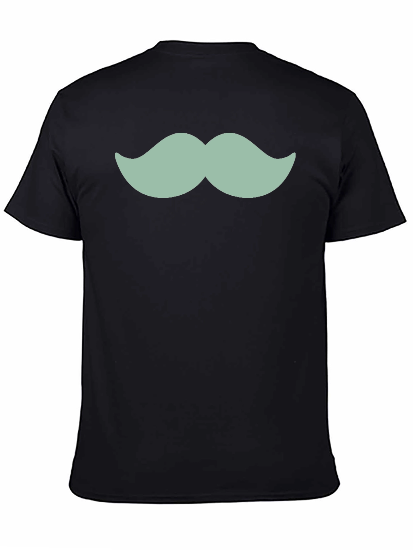 Fun Mustache Graphic T-Shirt - Casual Black Tee