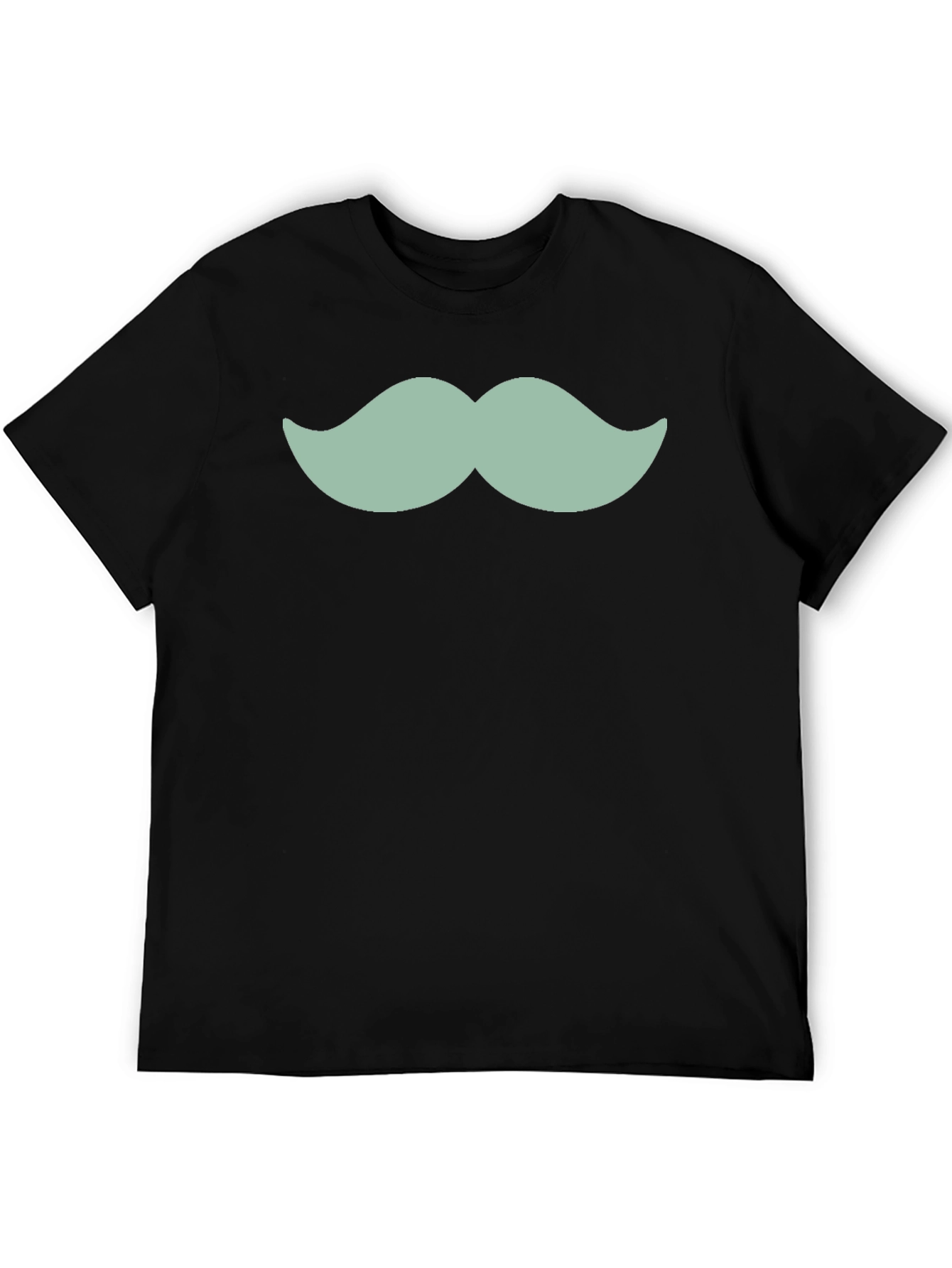 Fun Mustache Graphic T-Shirt - Casual Black Tee