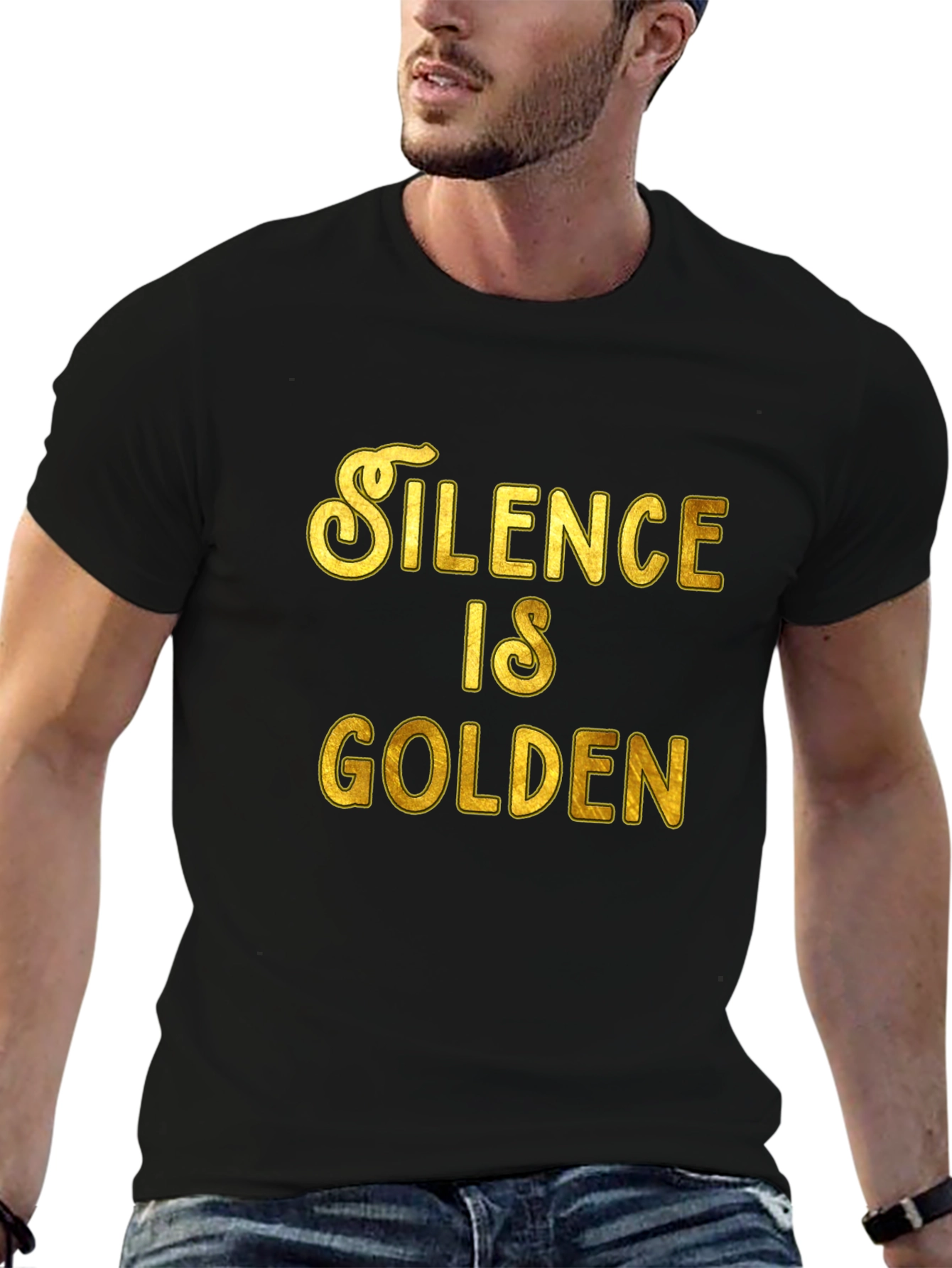 Silence is Golden Graphic Tee - Premium Comfort