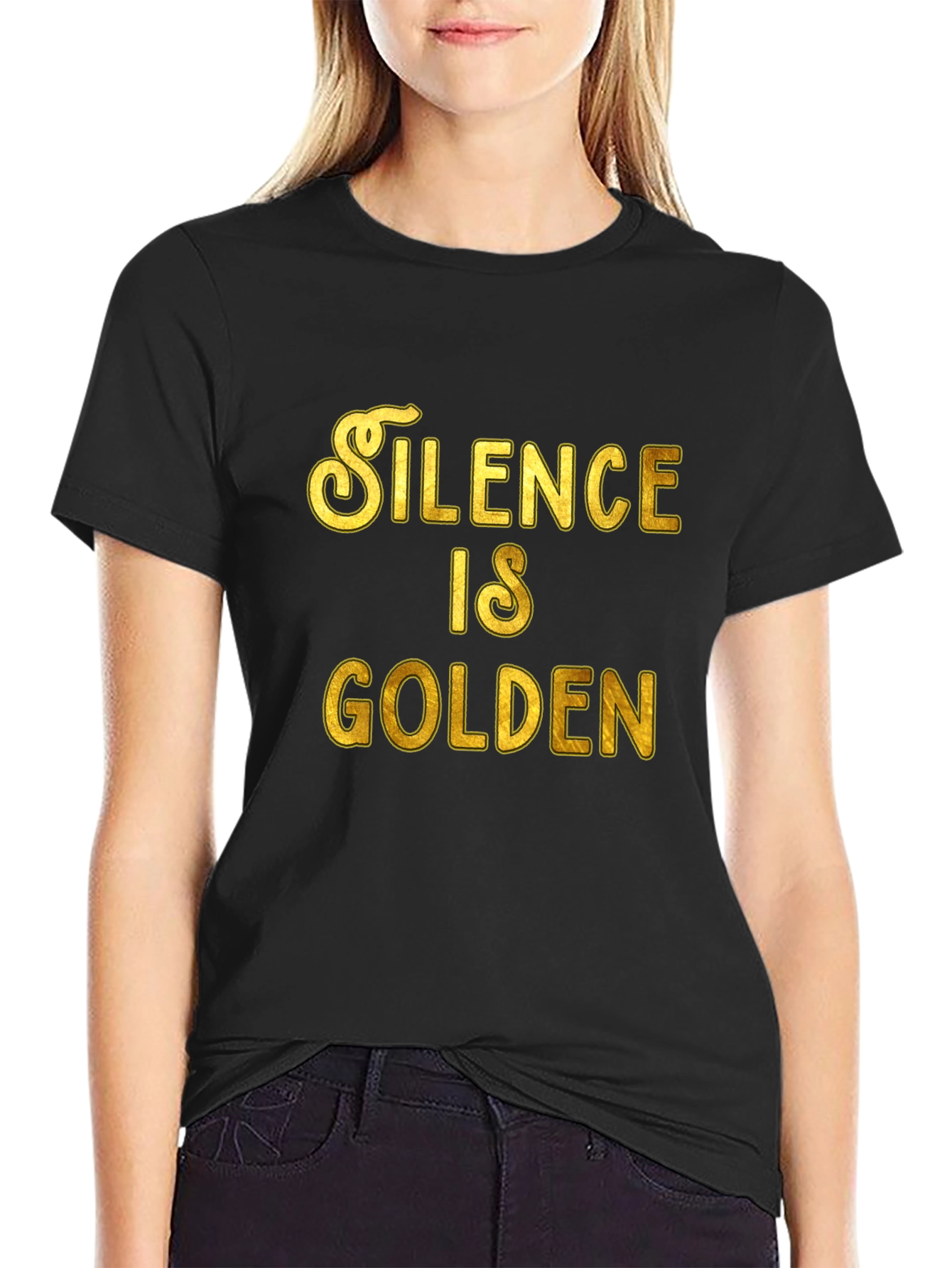 Silence is Golden Graphic Tee - Premium Comfort