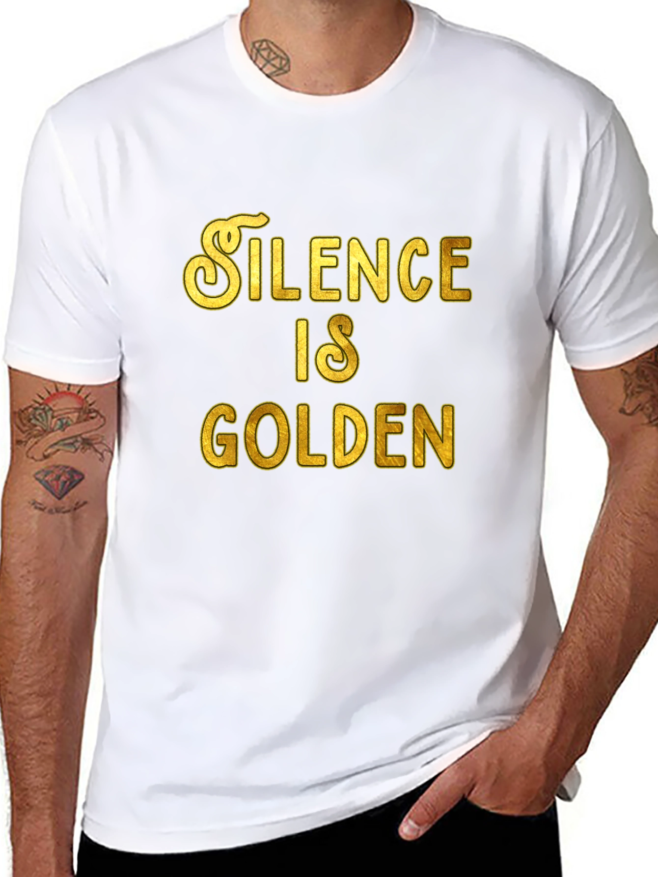 Silence is Golden Graphic Tee - Premium Comfort