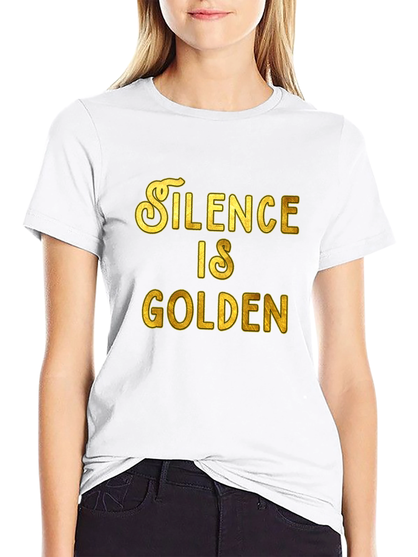 Silence is Golden Graphic Tee - Premium Comfort