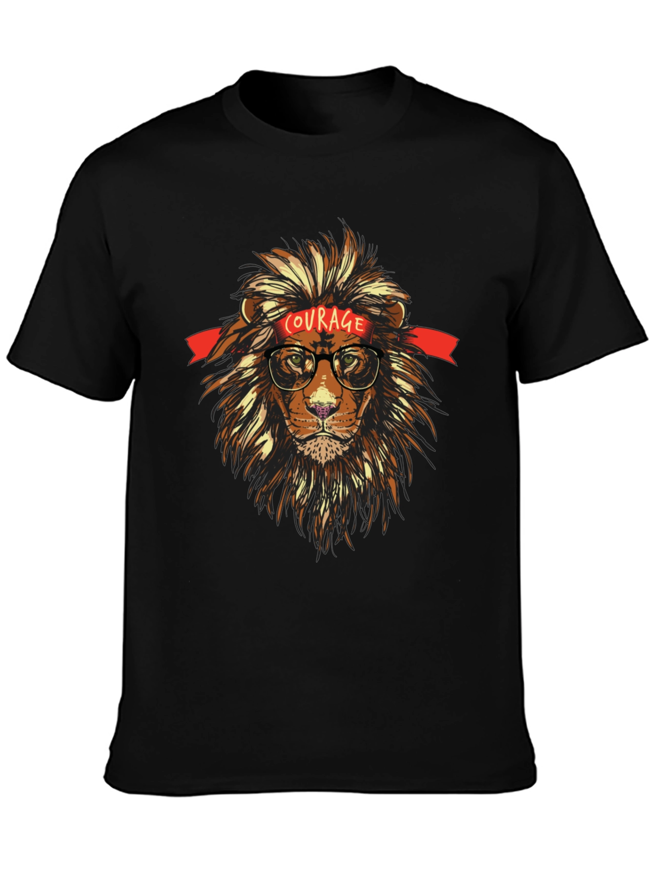 Courageous Lion Graphic T-Shirt