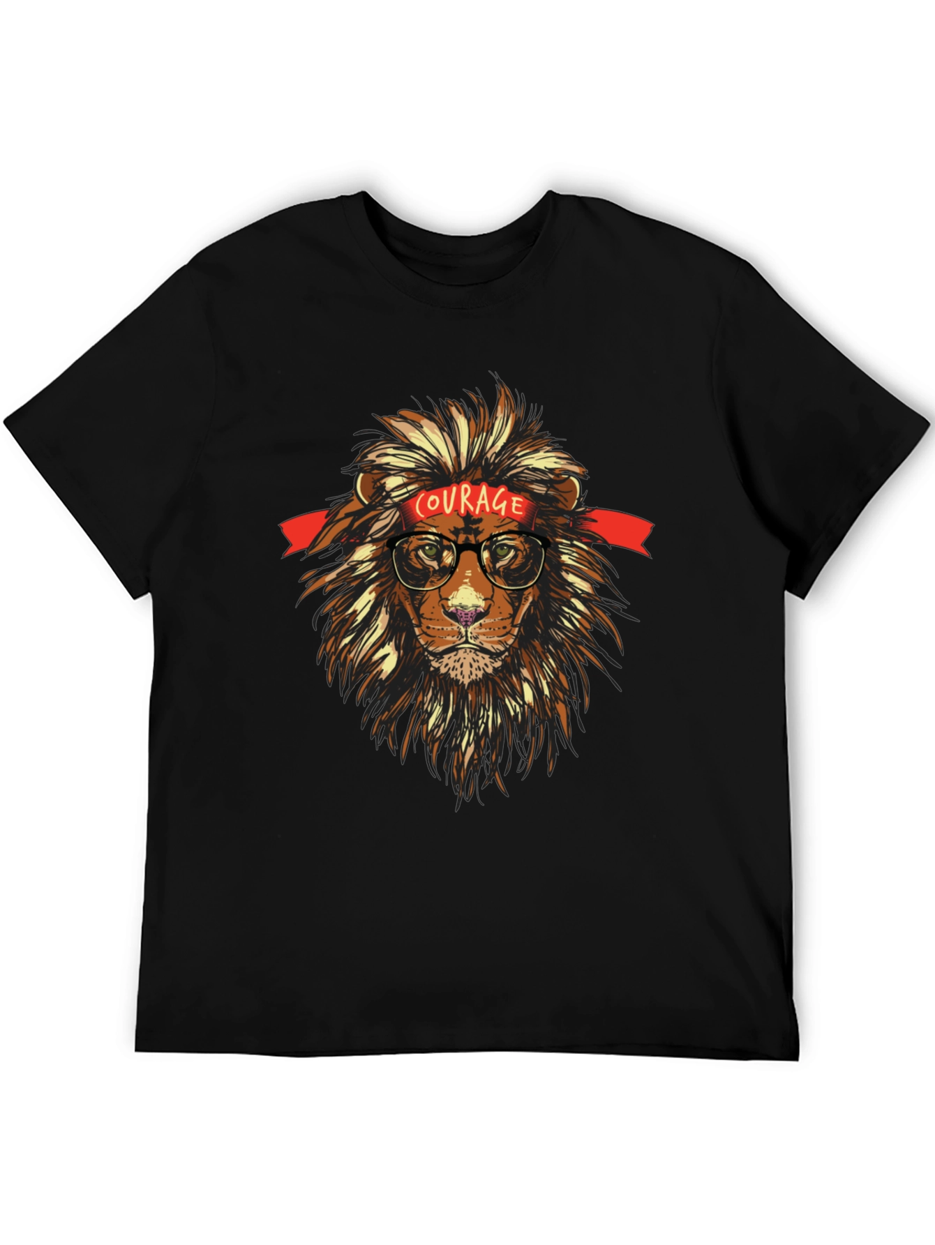 Courageous Lion Graphic T-Shirt
