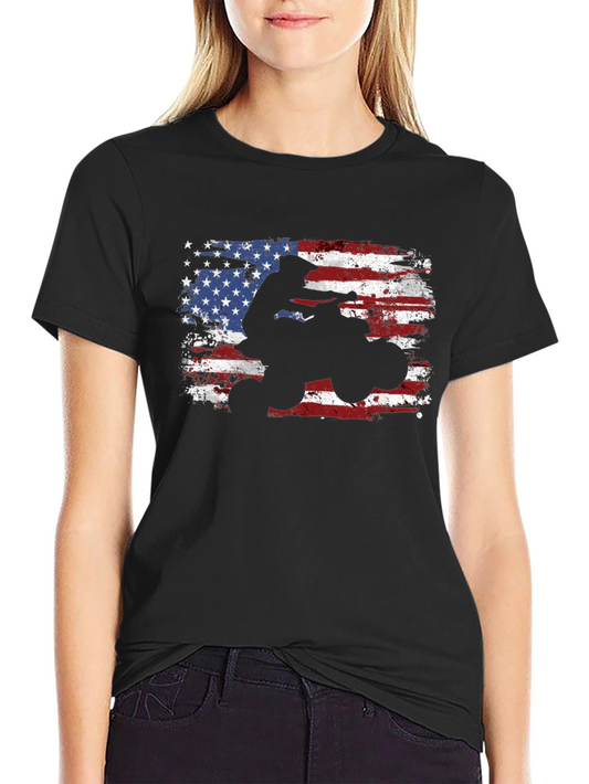 American Flag ATV Rider T-Shirt