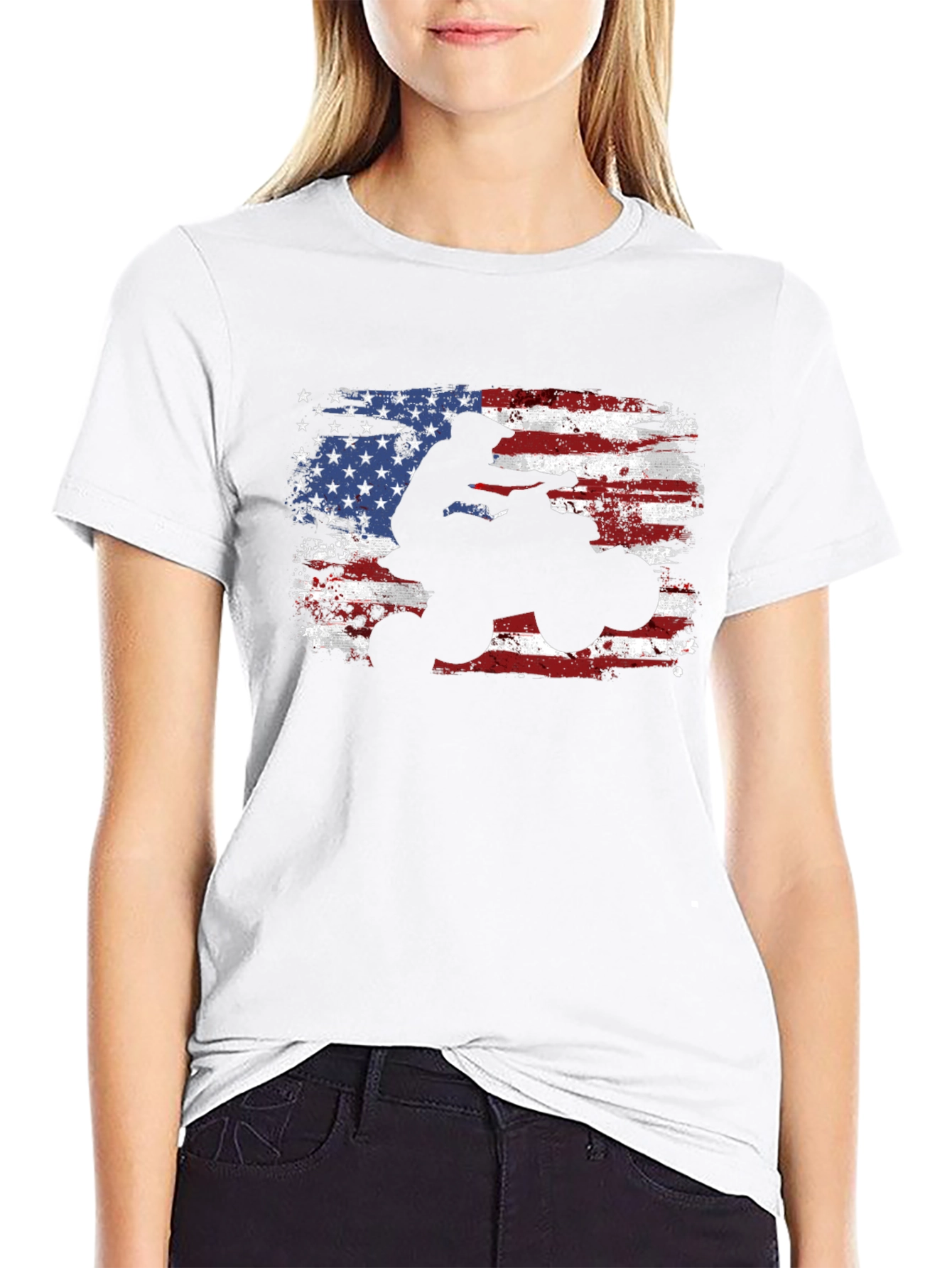 American Flag ATV Rider T-Shirt