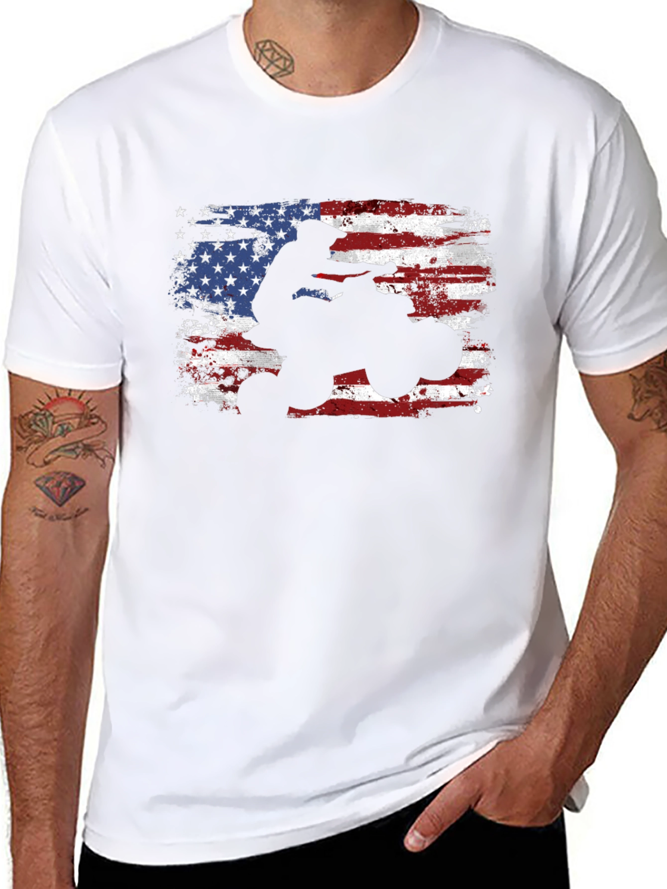 American Flag ATV Rider T-Shirt