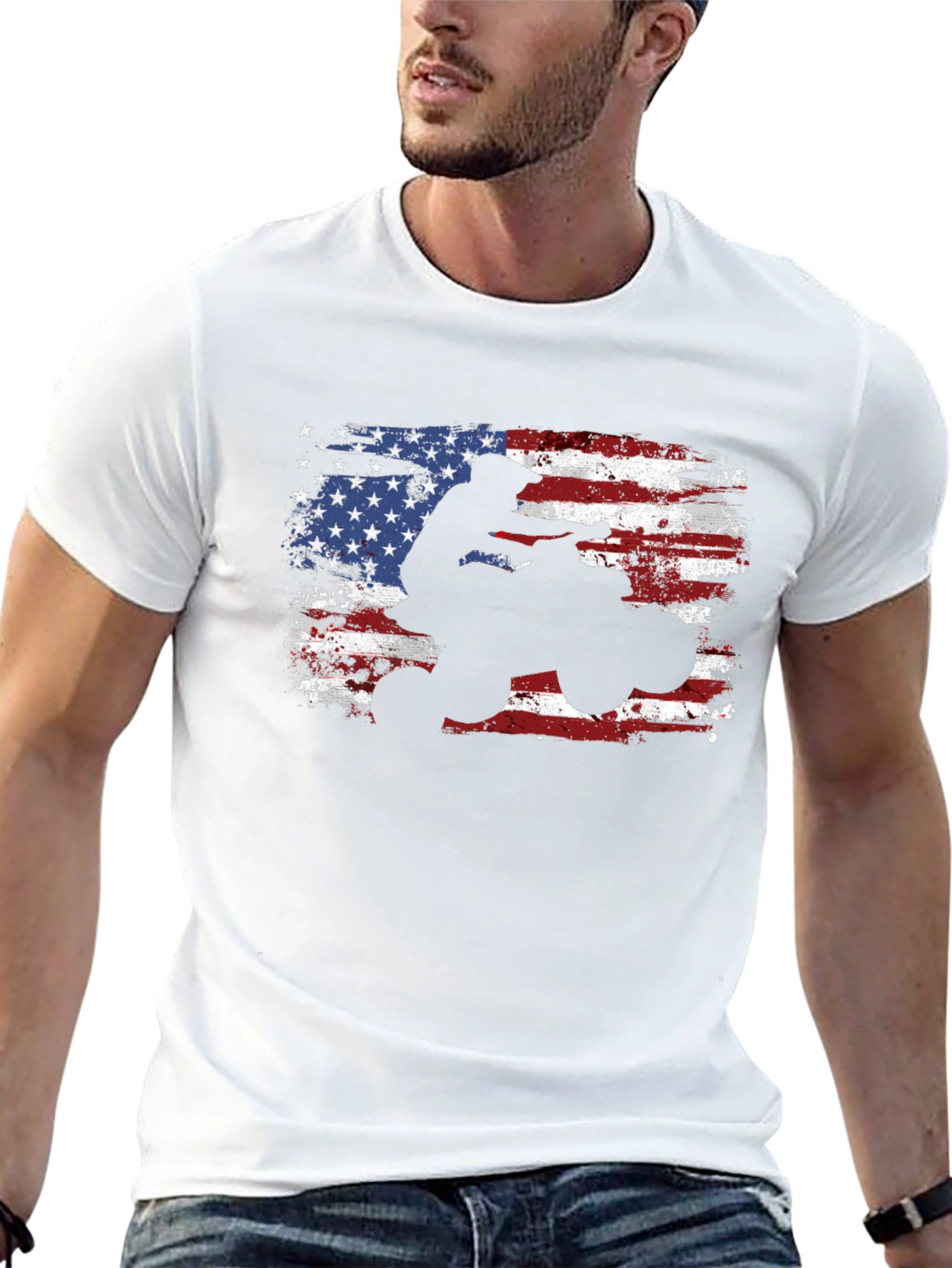 American Flag ATV Rider T-Shirt