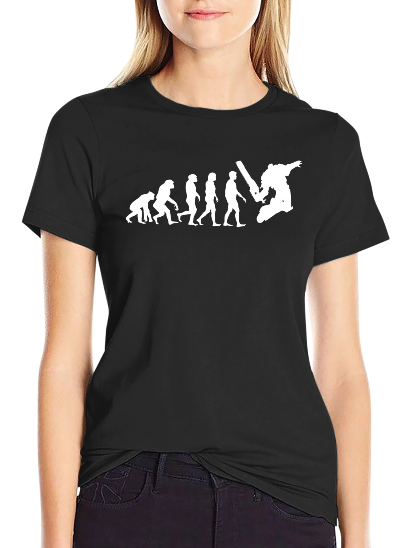 Evolution Chainsaw Gamer T-Shirt - Black