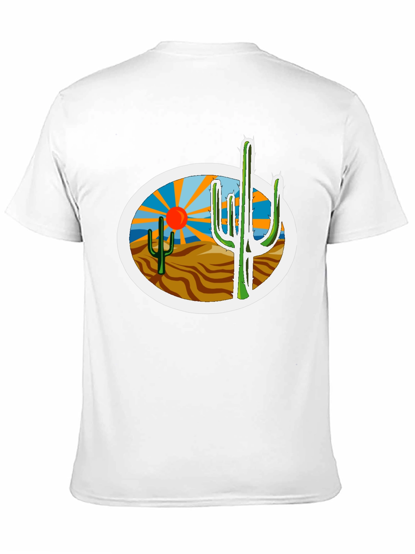 Desert Cactus Graphic Tee - Western Style Shirt