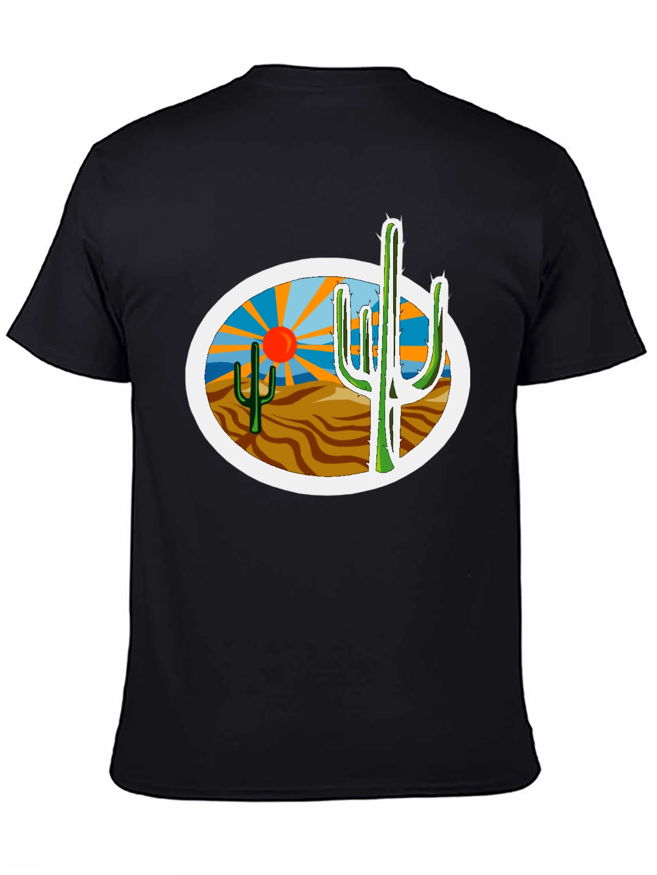 Desert Cactus Graphic Tee - Western Style Shirt