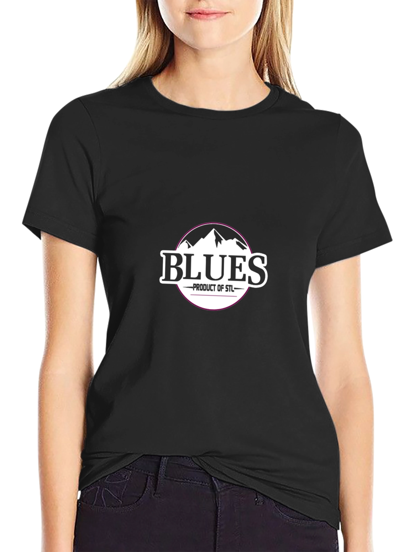 Blues STL Mountain Graphic T-Shirt