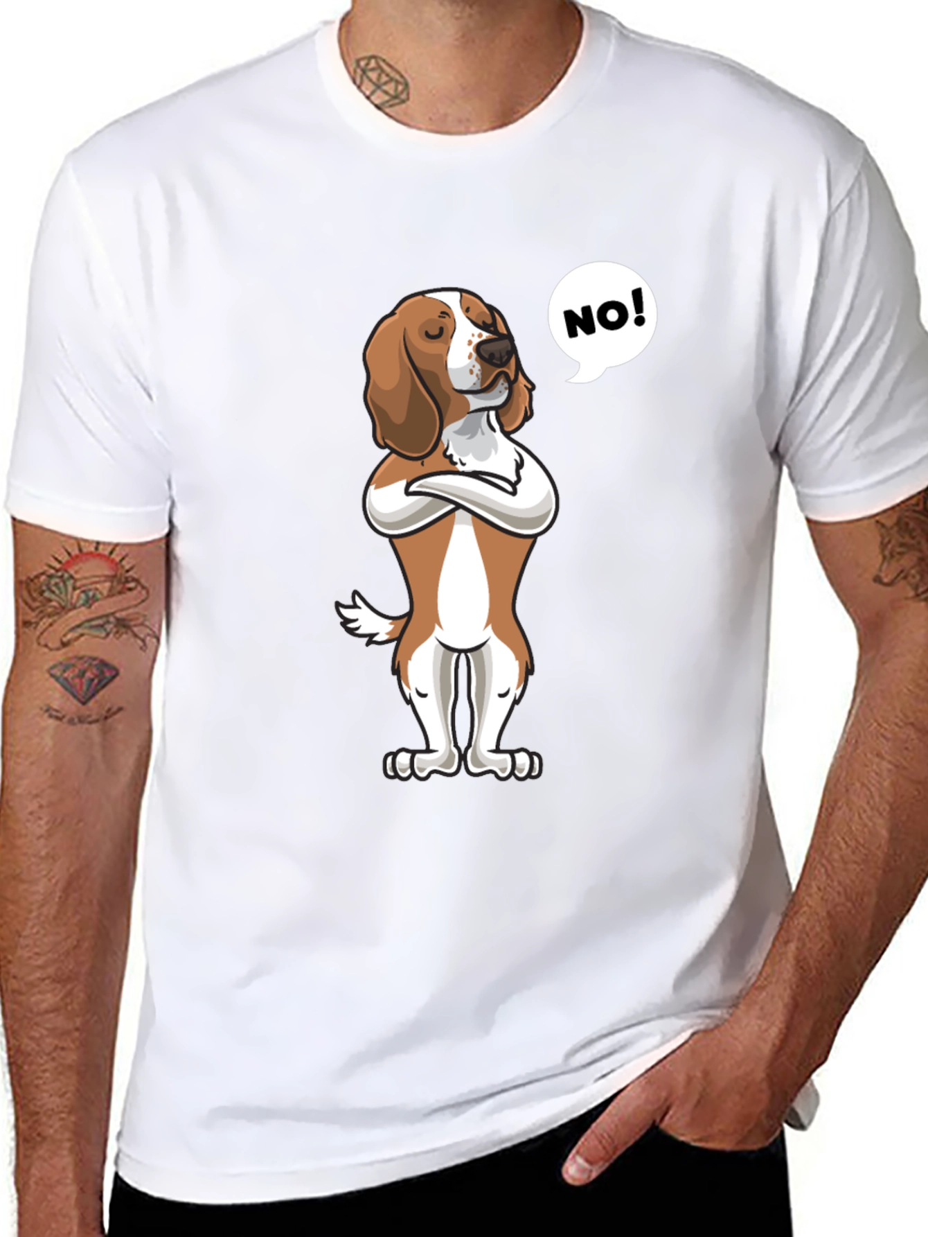 Funny Dog T-Shirt - Beagle Says No!