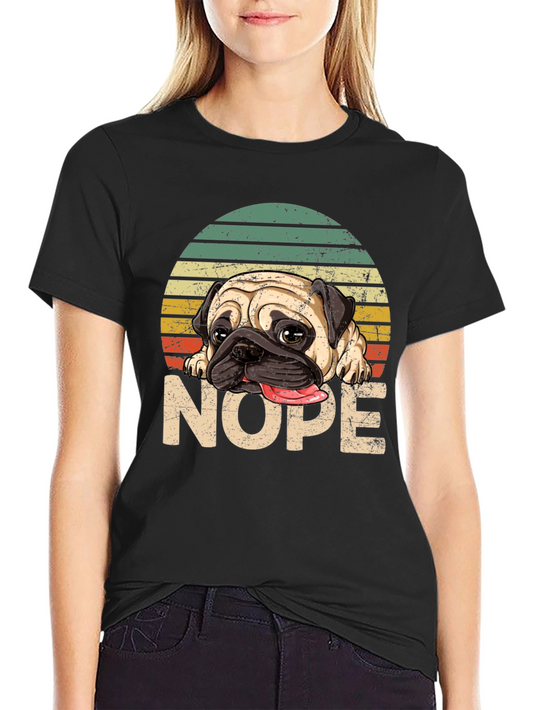 Pug Nope T-Shirt - Funny Dog Lover Tee